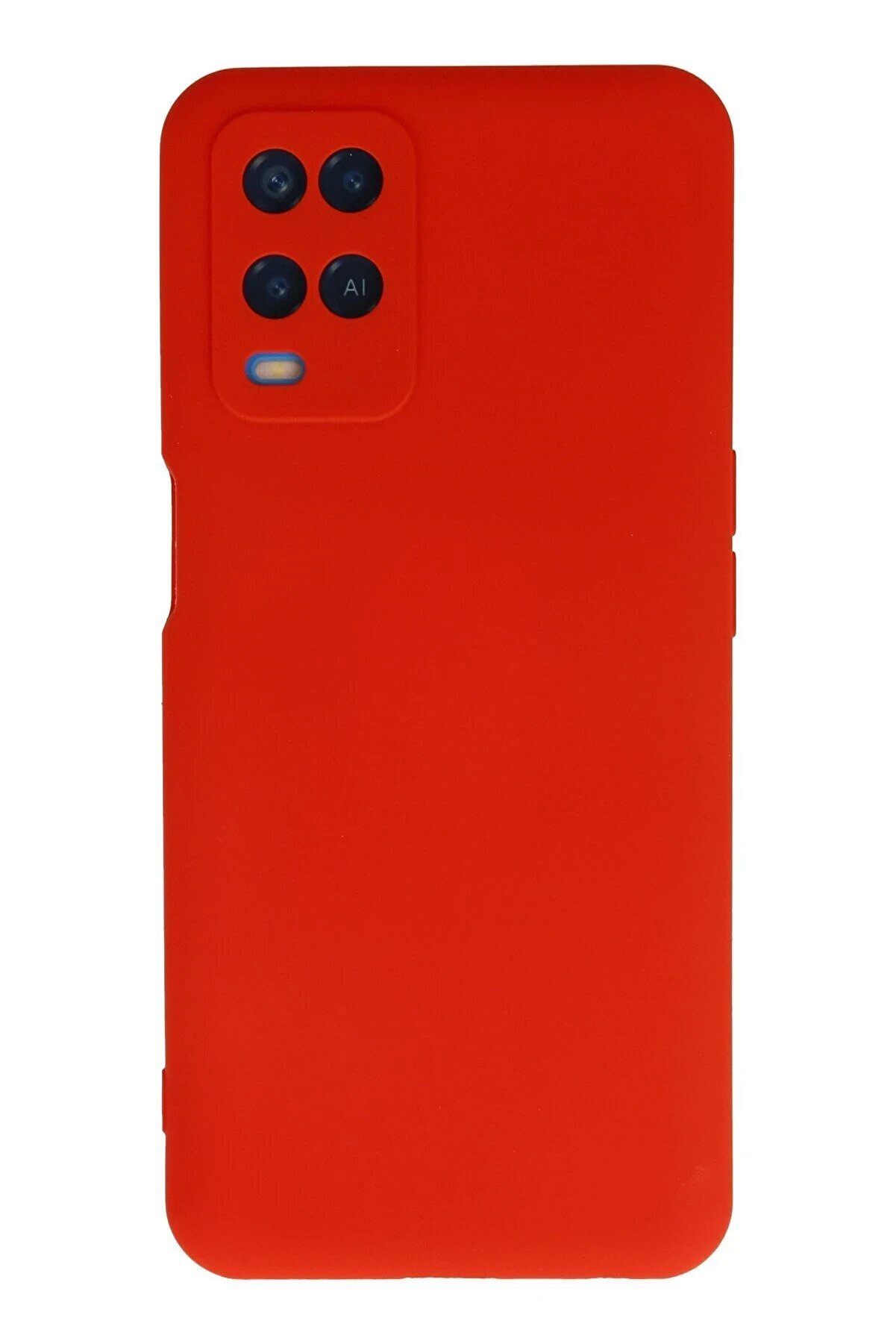 CepteToptan Oppo A54 4G Kılıf Nano içi Kadife Silikon - Kırmızı - DROPX8135-6651