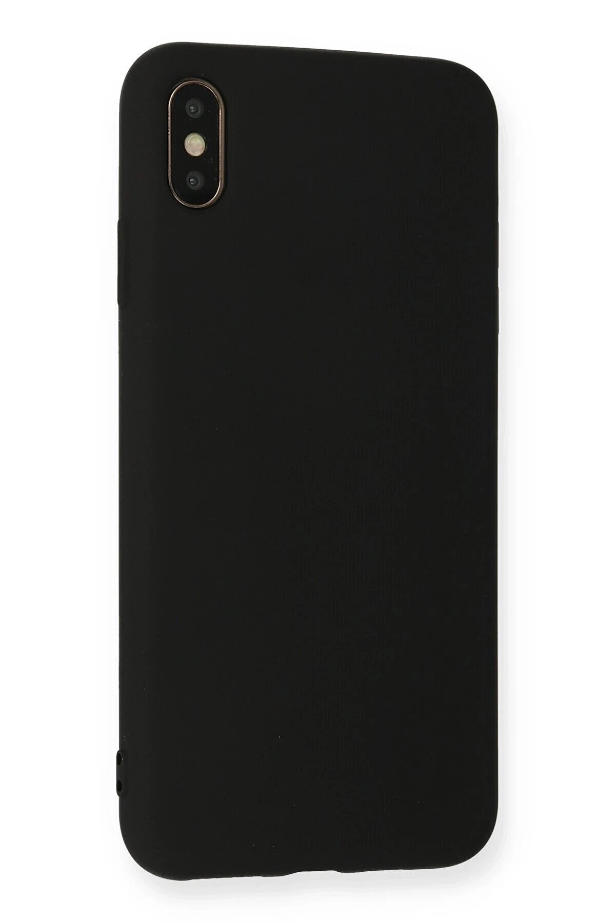 İphone Xs Max Kılıf Nano İ&ccedil;i̇ Kadi̇fe Si̇li̇kon - Si̇yah - Dropx6411-9319