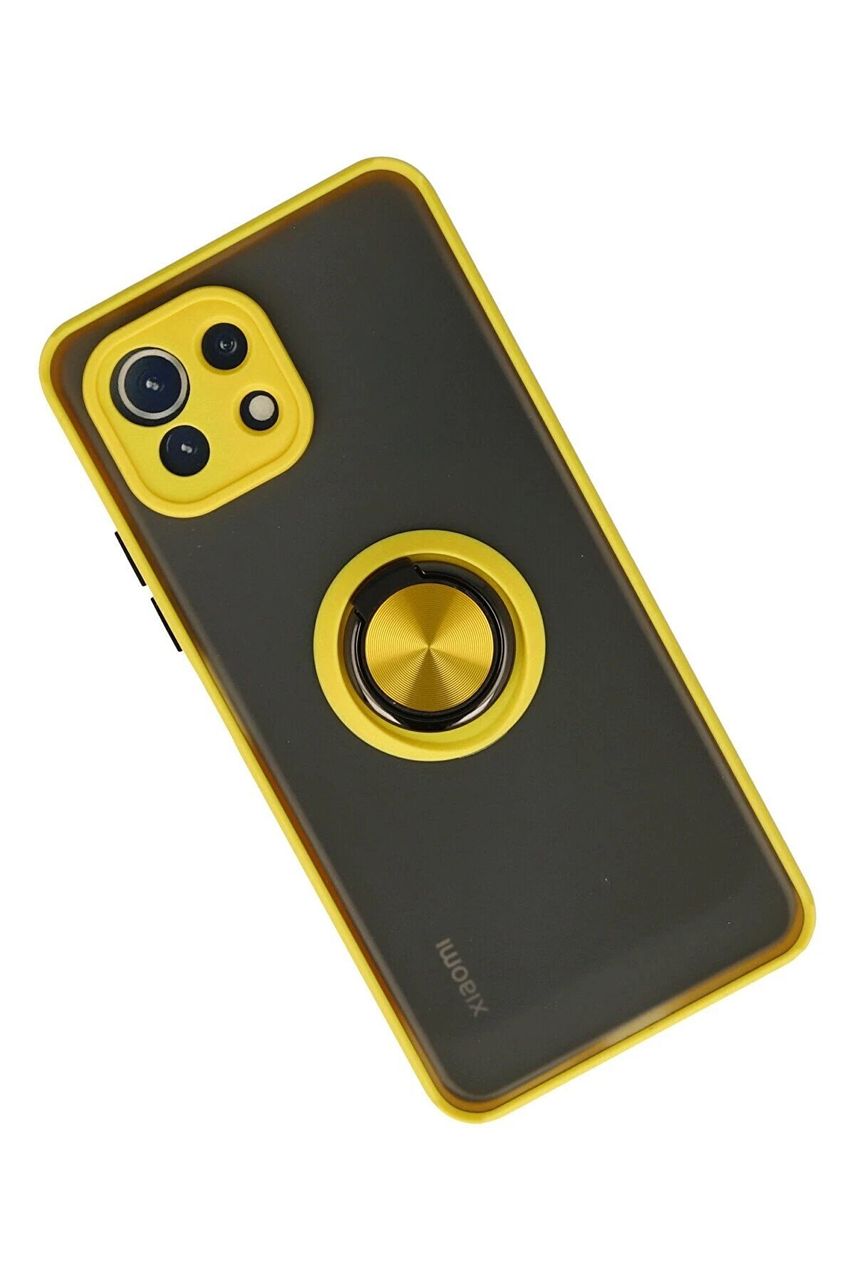 Xi̇aomi̇ Mi̇ 11 Li̇te Kılıf Montreal Y&uuml;z&uuml;kl&uuml; Si̇li̇kon Kapak - Sarı - Dropx6674-3463