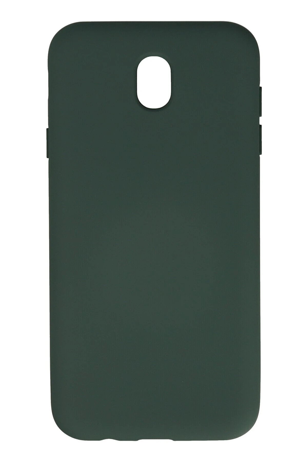 Samsung Galaxy J7 Pro / J730 Kılıf Nano İ&ccedil;i̇ Kadi̇fe Si̇li̇kon - Koyu Yeşi̇l - Dropx2235-6670