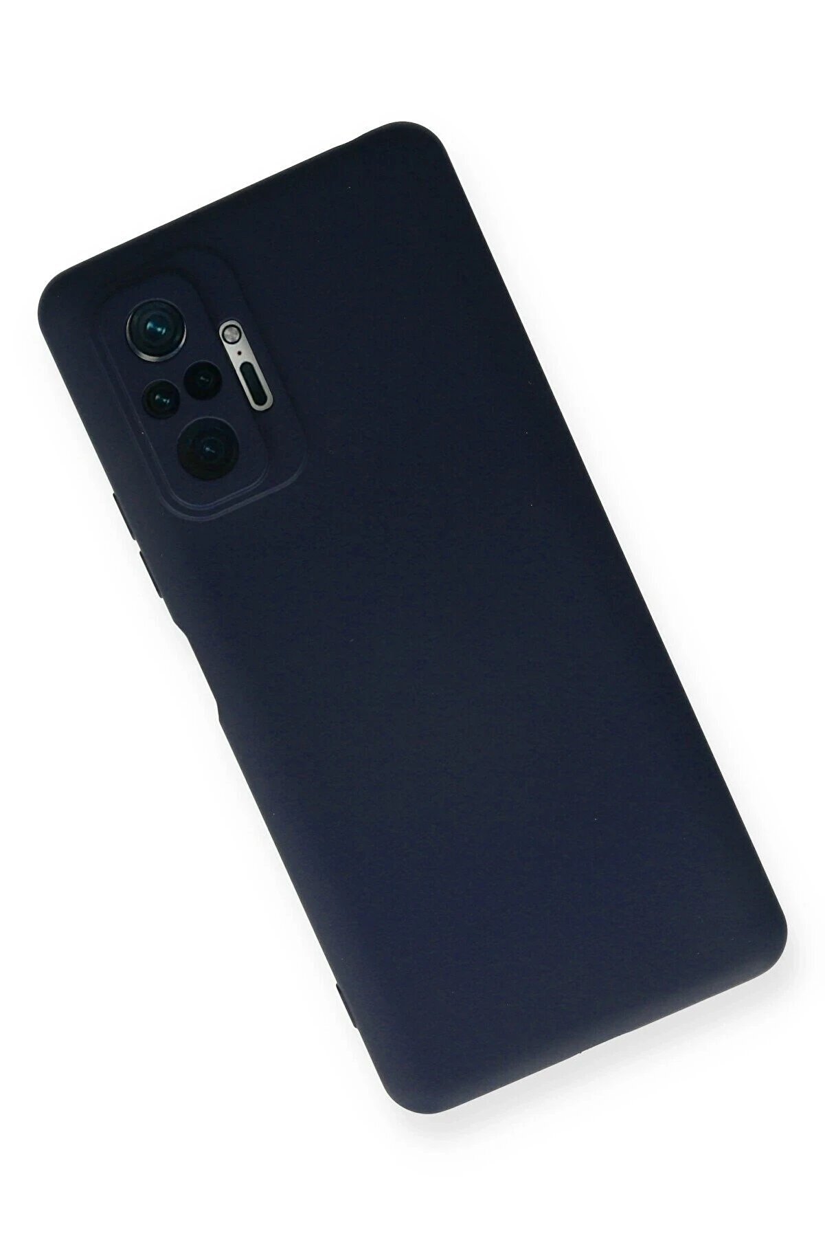 Xi̇aomi̇ Redmi̇ Note 10 Pro Kılıf Nano İ&ccedil;i̇ Kadi̇fe Si̇li̇kon - Laci̇vert - Dropx4719-3263