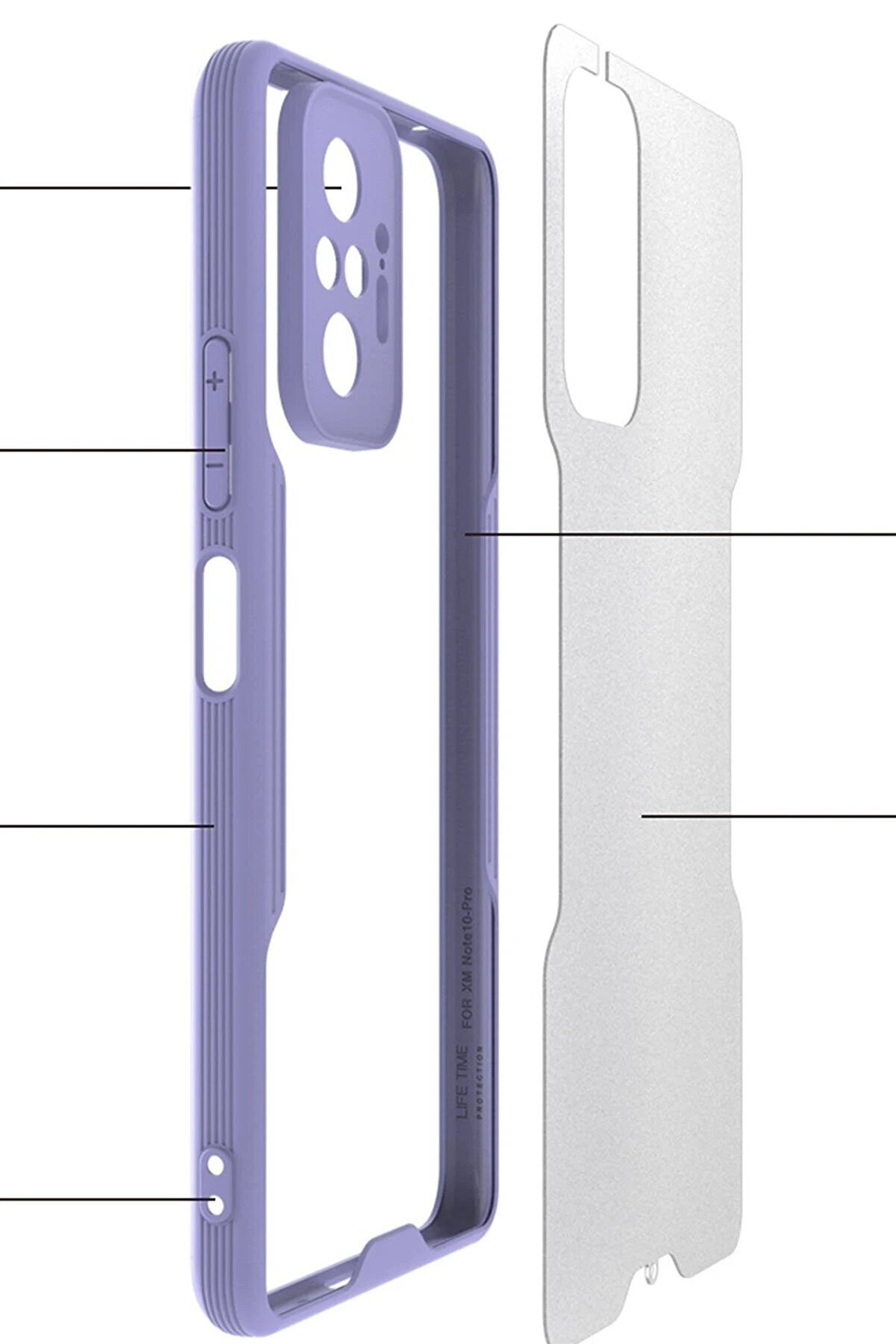 Xi̇aomi̇ Redmi̇ Note 10 Pro Kılıf Plati̇n Si̇li̇kon - Pembe - Dropx4048-3827