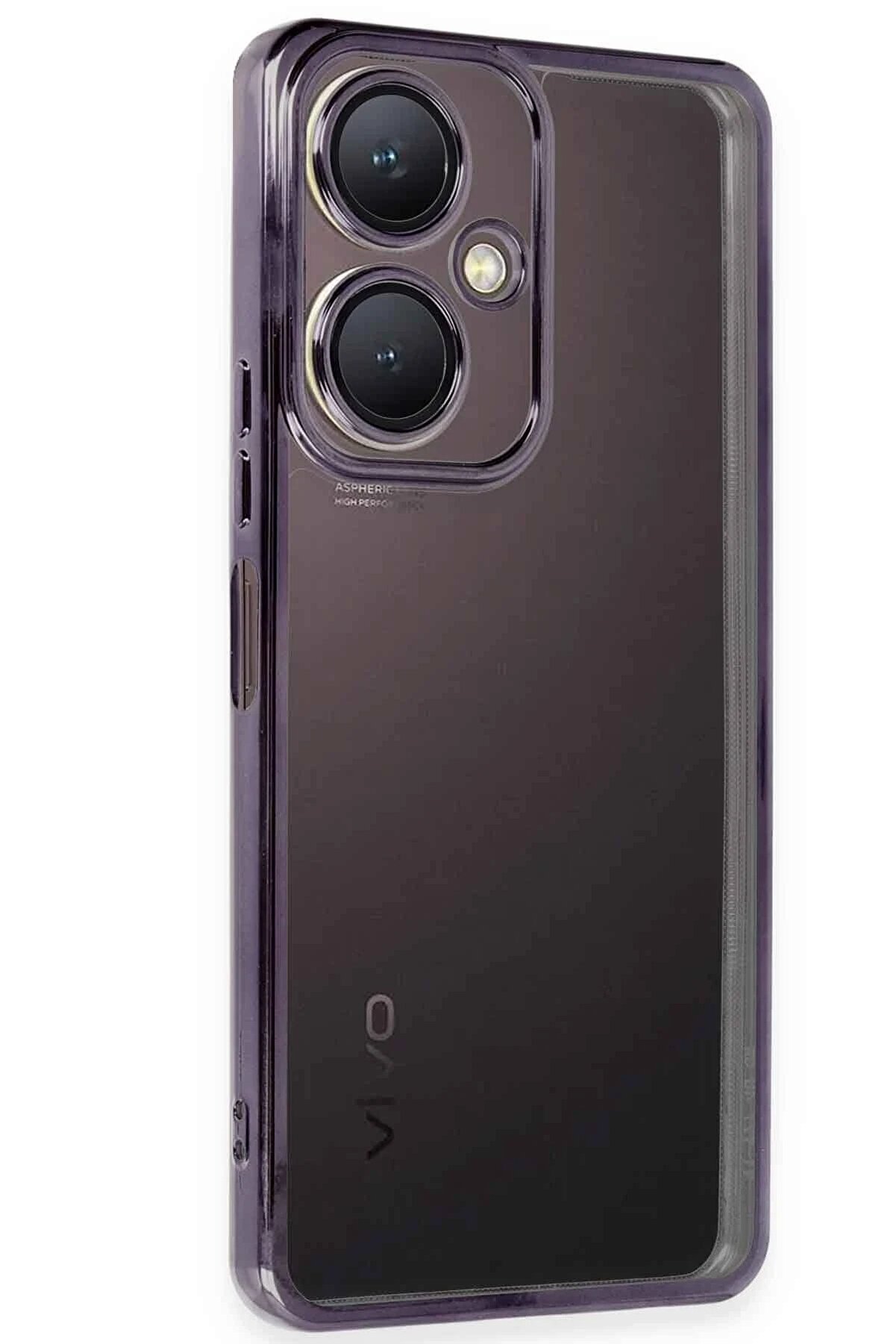 CepteToptan Vivo Y27 Kılıf Lensli Silikon - Mor - DROPX4261-9012