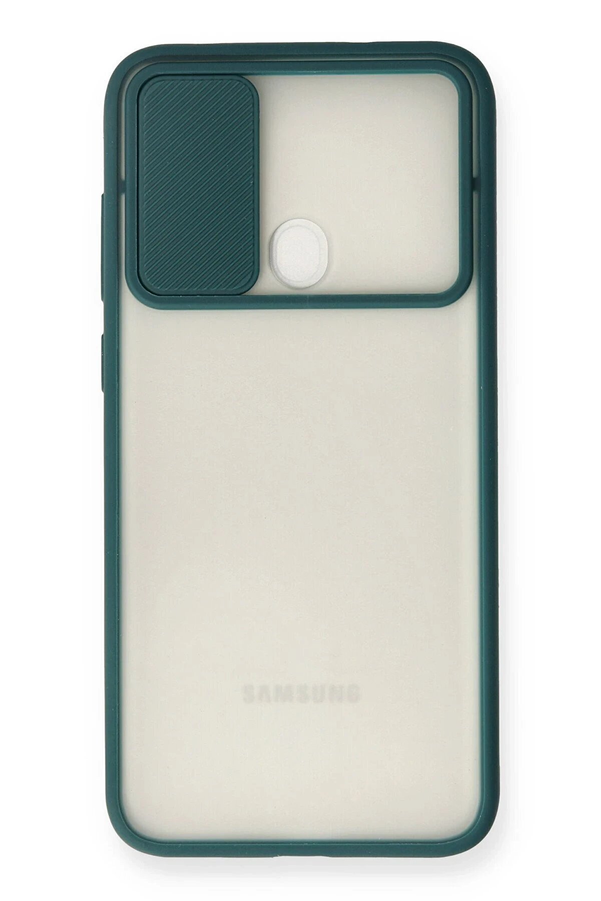 Samsung Galaxy A11 Kılıf Palm Buzlu Kamera Sürgülü Si̇li̇kon - Yeşi̇l - Dropx9366-7855