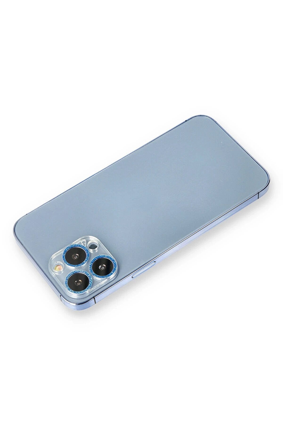 CepteToptan iPhone 12 Pro Max Shine Kamera Lens Koruma Cam - Mavi - DROPX8621-3766