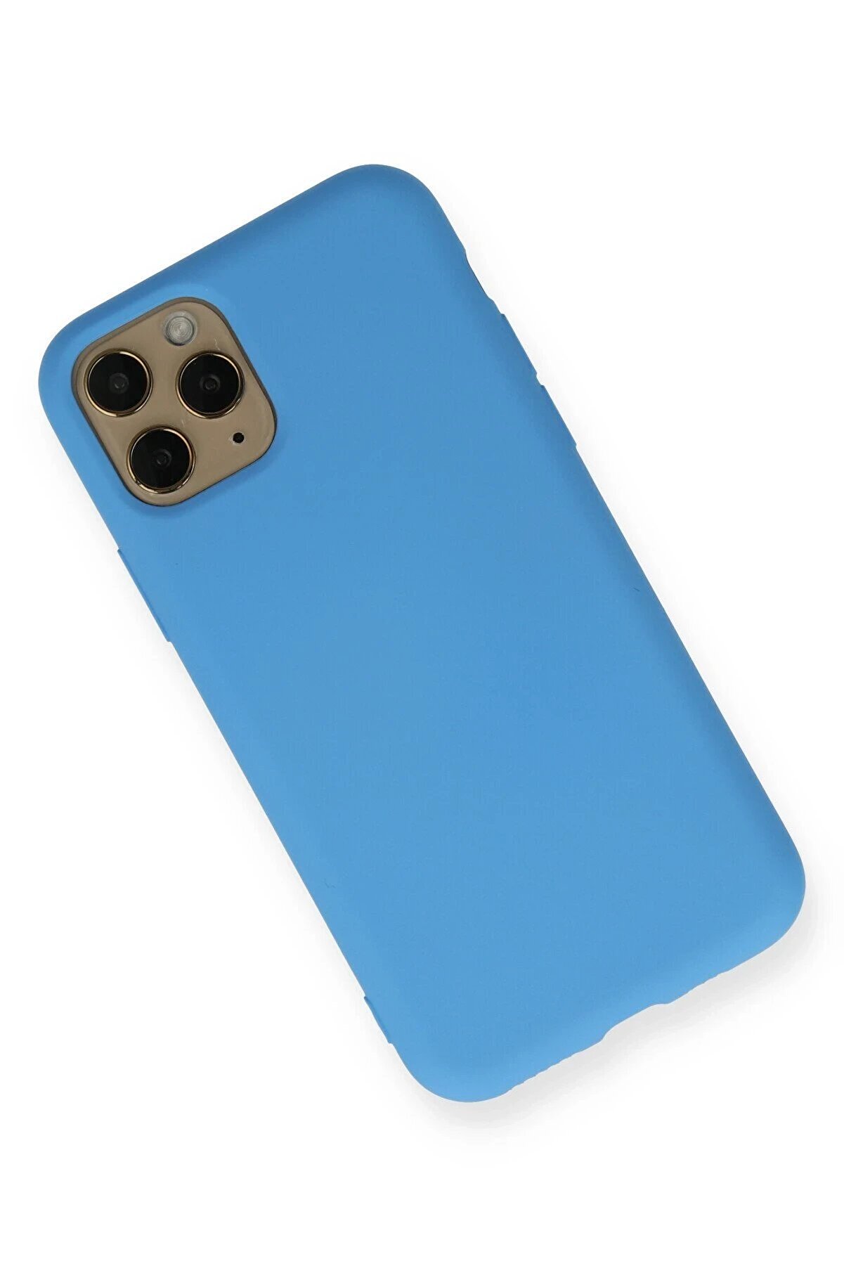 İphone 11 Pro Kılıf Nano İçi̇ Kadi̇fe Si̇li̇kon - Mavi̇ - Dropx8693-2888