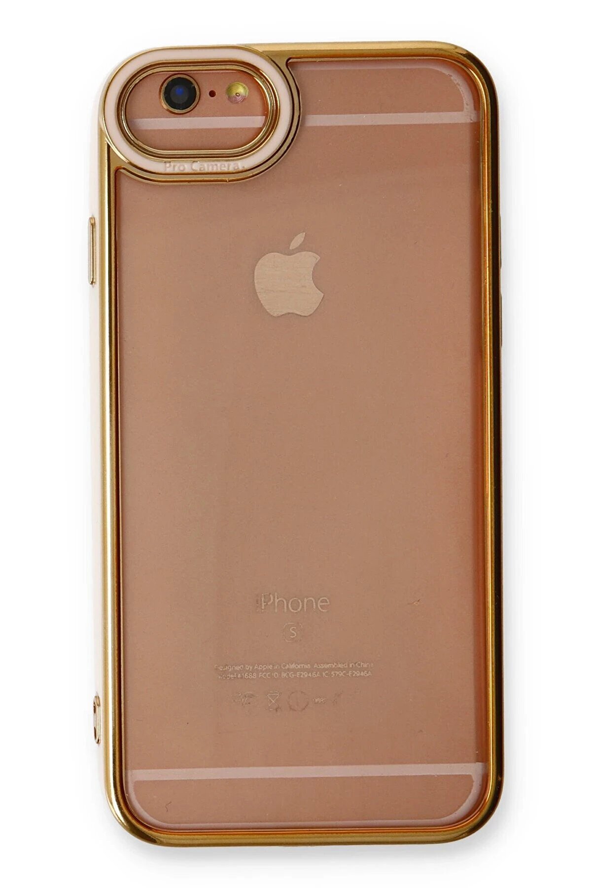 İphone 6 Kılıf Li̇va Lens Si̇li̇kon - Pudra - Dropx6467-1421