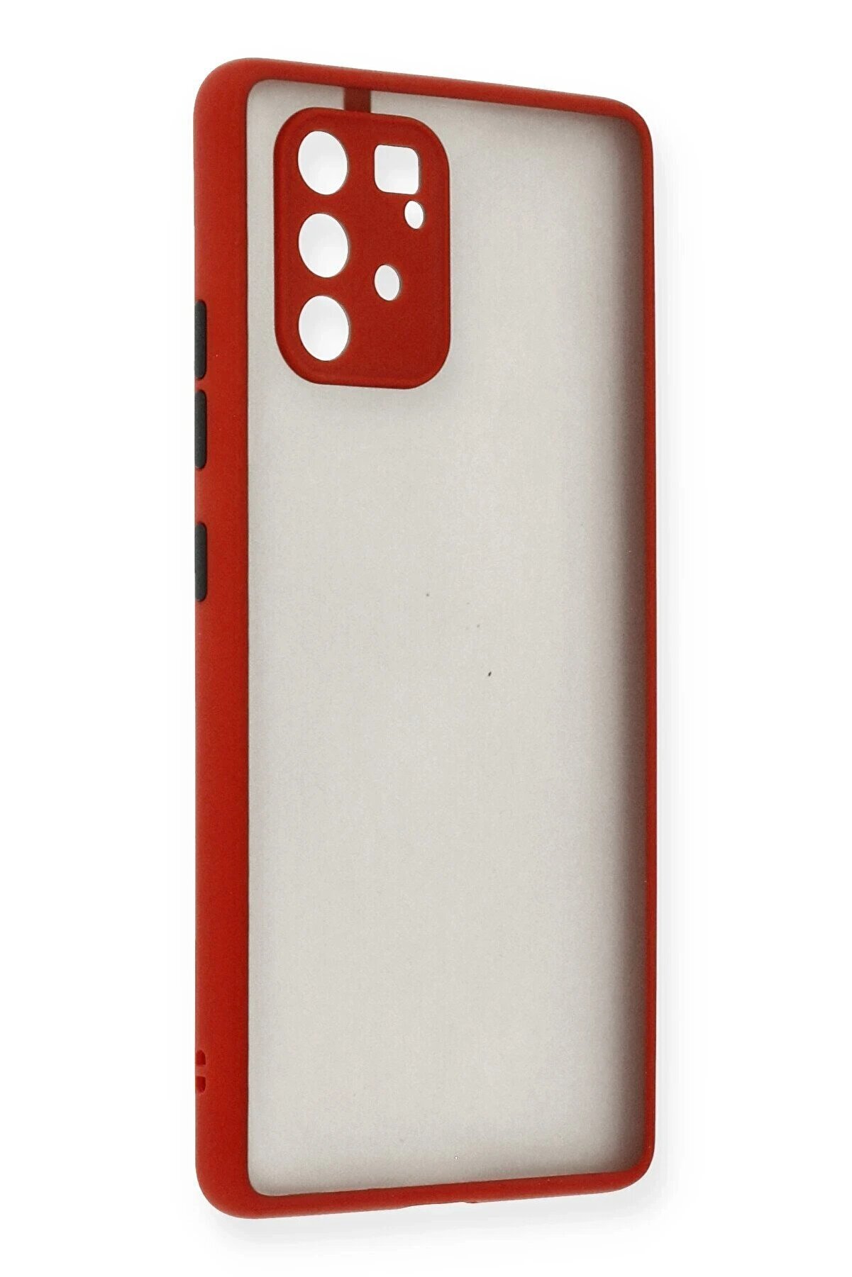 CepteToptan Samsung Galaxy A91 / S10 Lite Kılıf Montreal Silikon Kapak - Kırmızı - DROPX5250-3333