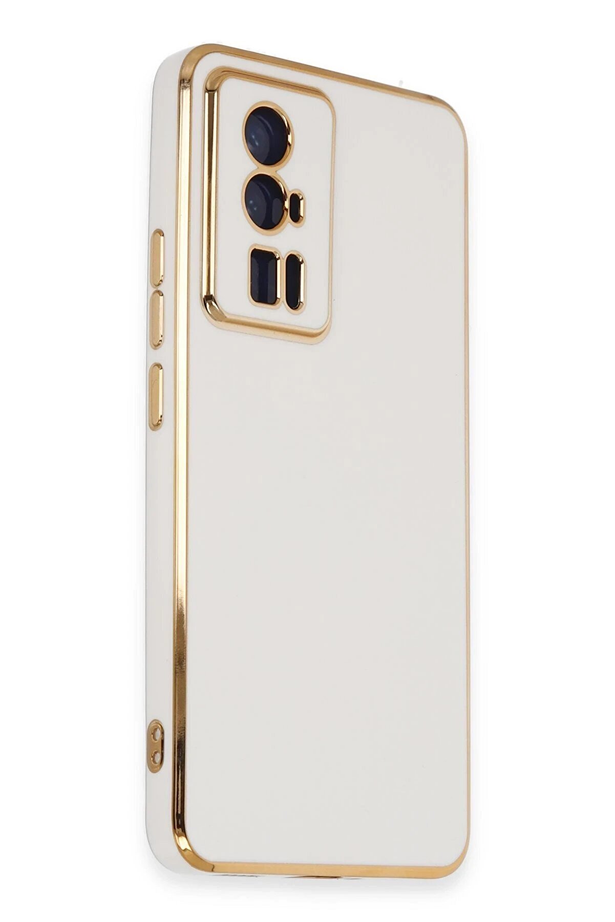 Xi̇aomi̇ Poco F5 Pro Kılıf Volet Si̇li̇kon - Beyaz - Dropx4723-3614