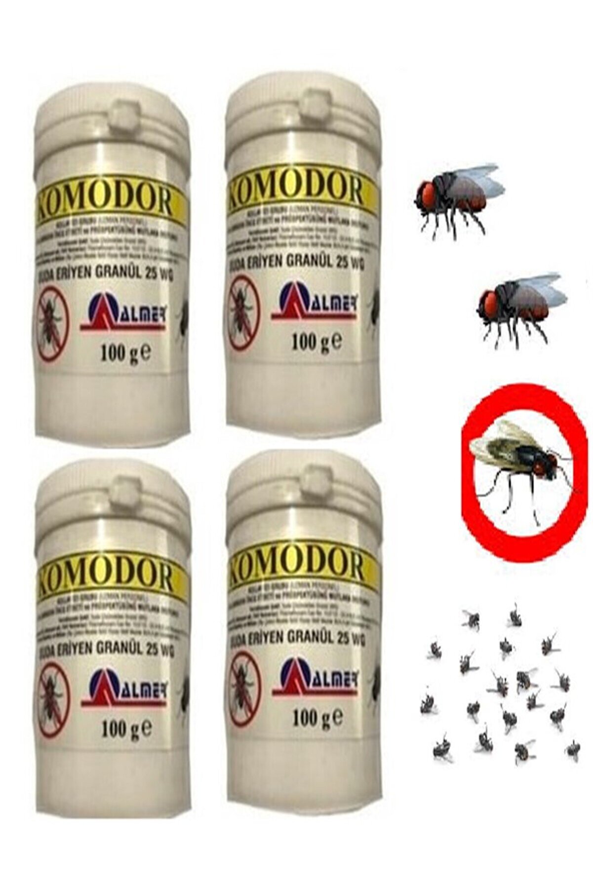 Almer Si̇nek İlacı Komodor 100 Gr X 4 Adet