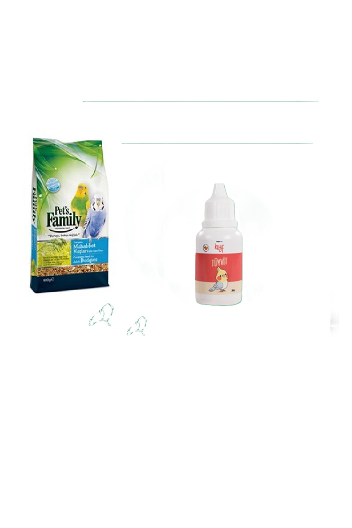 Pets Muhabbet Kusu Yemi̇ 400 Gr+ T&uuml;y Vi̇t 50 Cc X 1 Adet