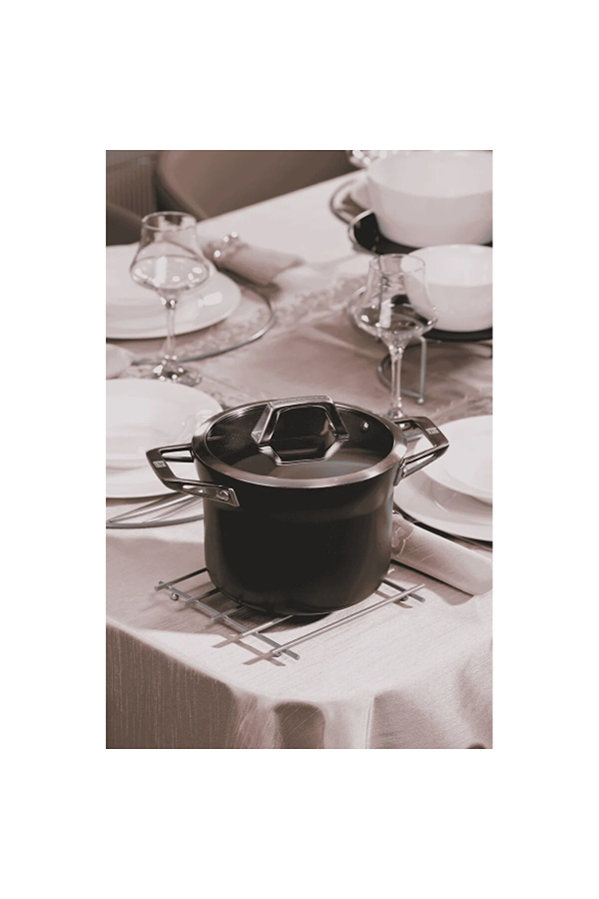 Yanmaz Paslanmaz &Ccedil;eli̇k Ni̇hale Krom Renk