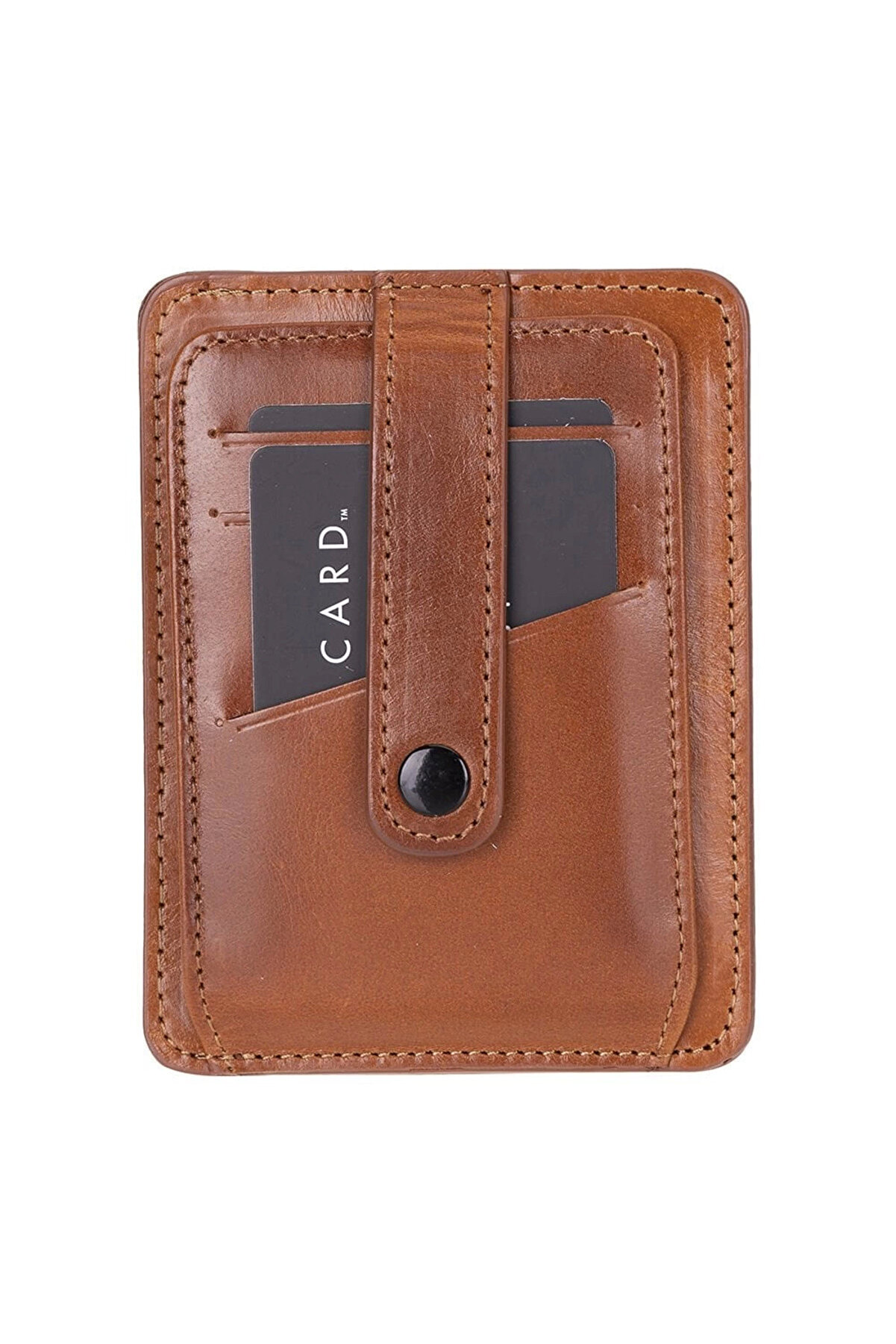 Eco Lounge Hakiki Deri, El Yapımı Kartlık BLWL20 RST2 Gölgeli Taba