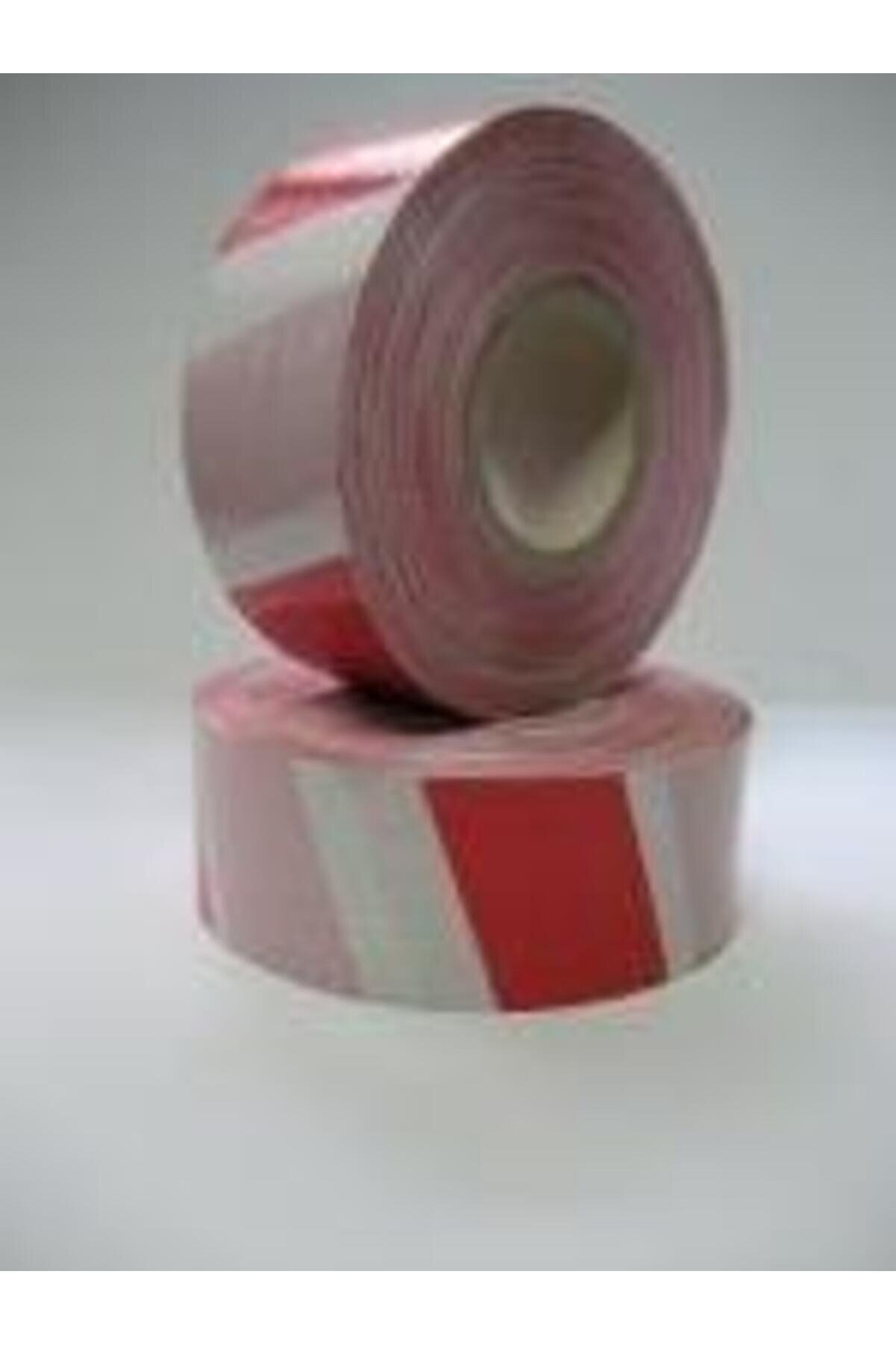 evimdeyokyok Kırmızı-Beyaz İkaz Bandı 65mm x 500mt