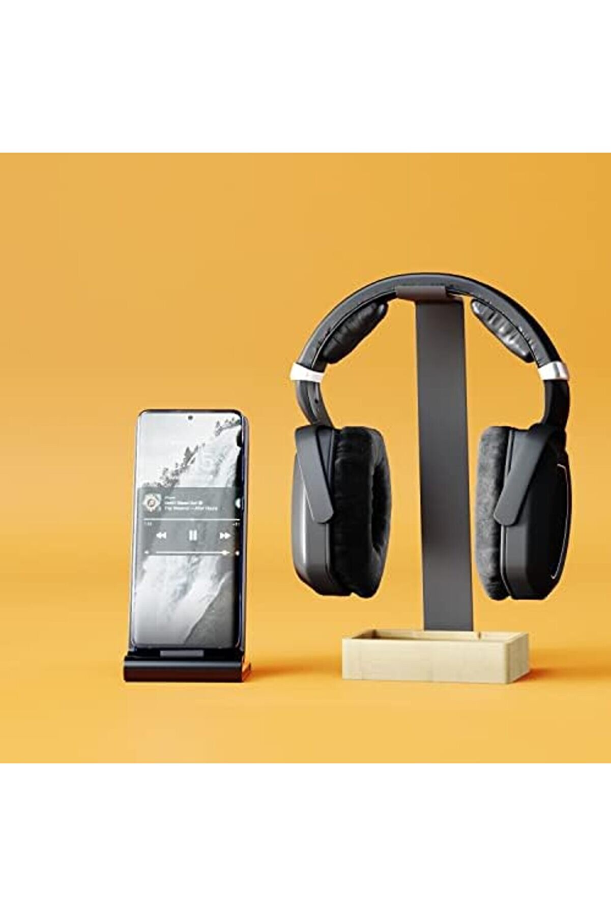 Aclyashop – Kulaklık Tutucu Ve Başlık Askısı, Son Derece Dayanıklı Metal Ve Bambudan Yapılmış, Plast