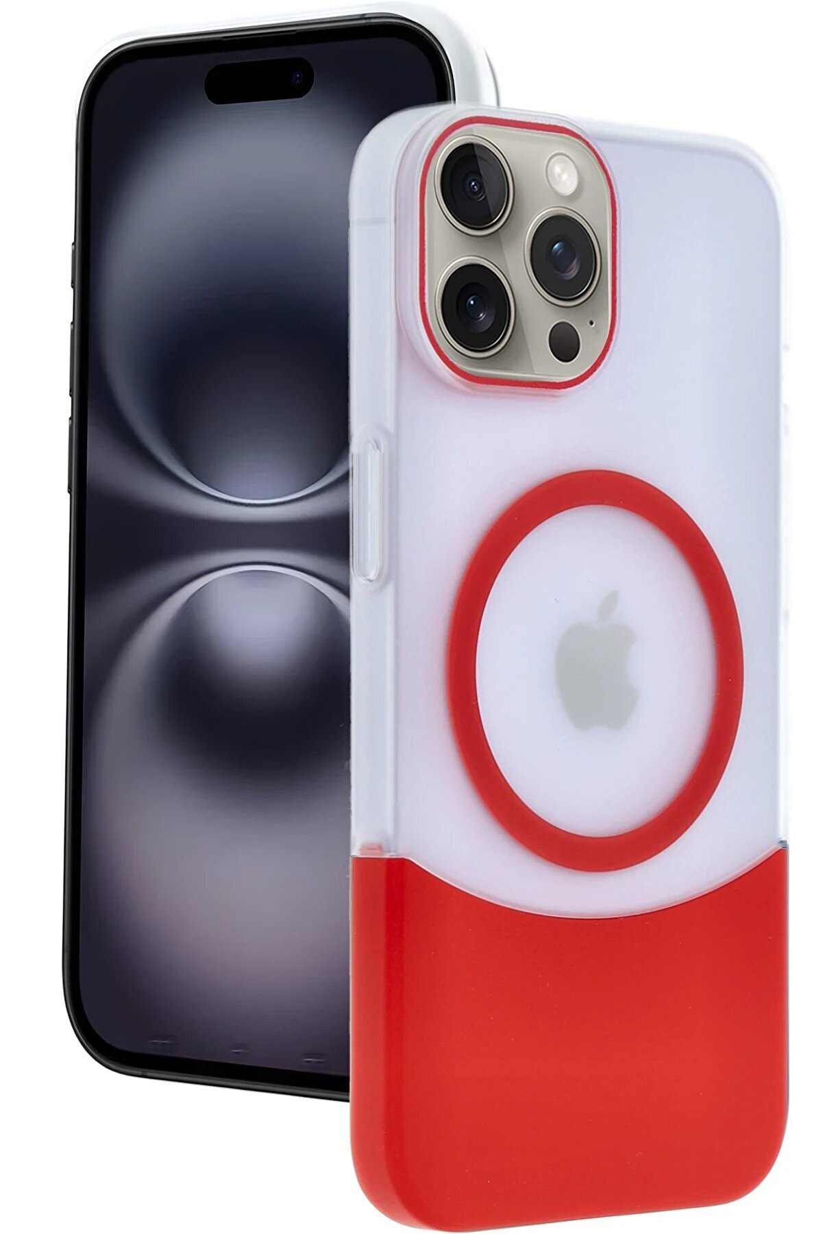 Apple İphone 15 Pro Max Velar Magsafe Kapak - Kırmızı - Dropx8209-3117