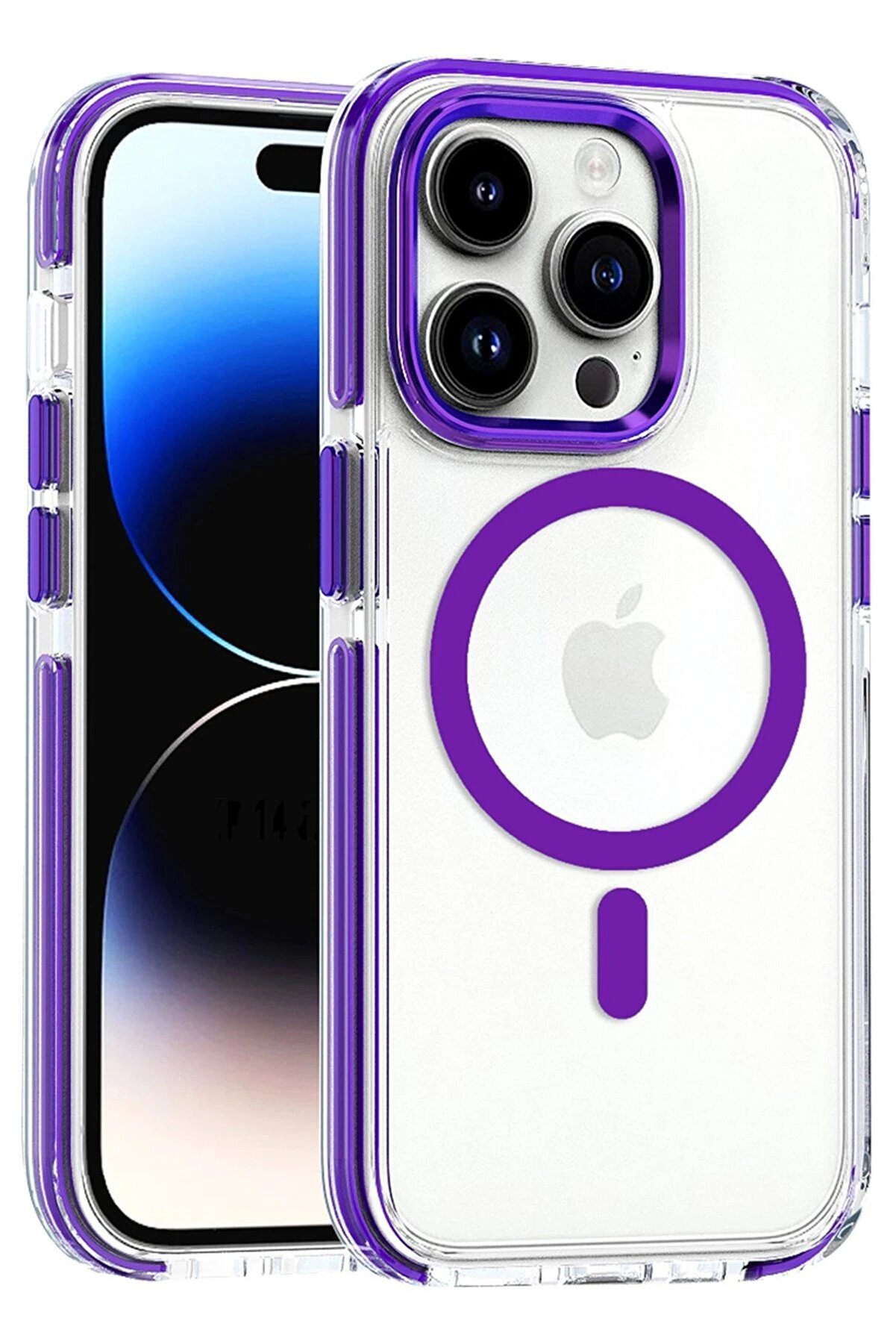 CepteToptan iPhone 15 Pro Max Bella Magsafe Kapak - Derin Mor - DROPX8876-4714