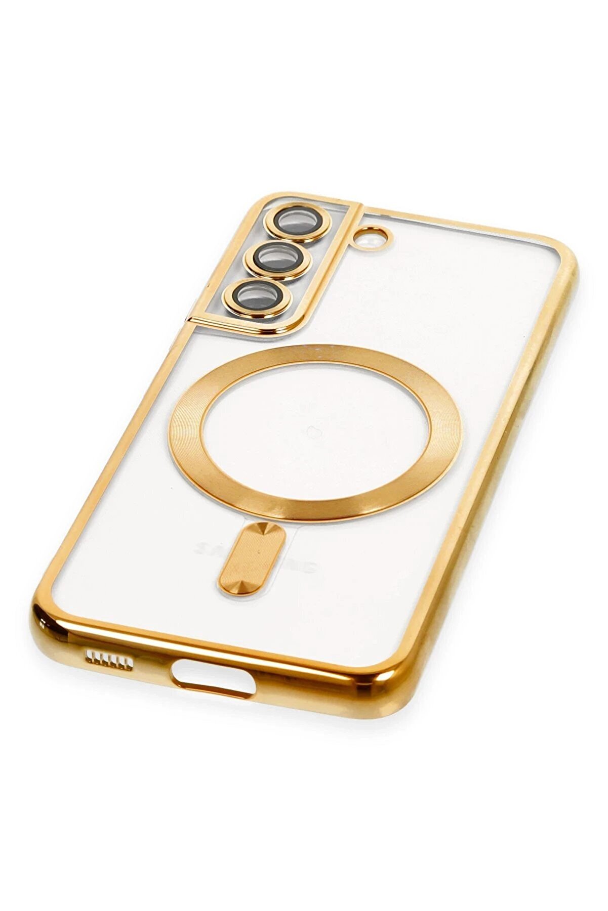 Samsung Galaxy S22 Kılıf Kross Magneti̇csafe Kapak - Gold - Dropx3286-6040