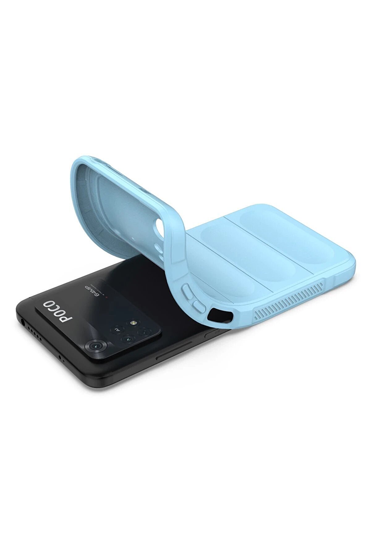 Xi̇aomi̇ Poco M4 Pro 4G Kılıf Opti̇mum Si̇li̇kon - Sky Blue - Dropx7119-1269