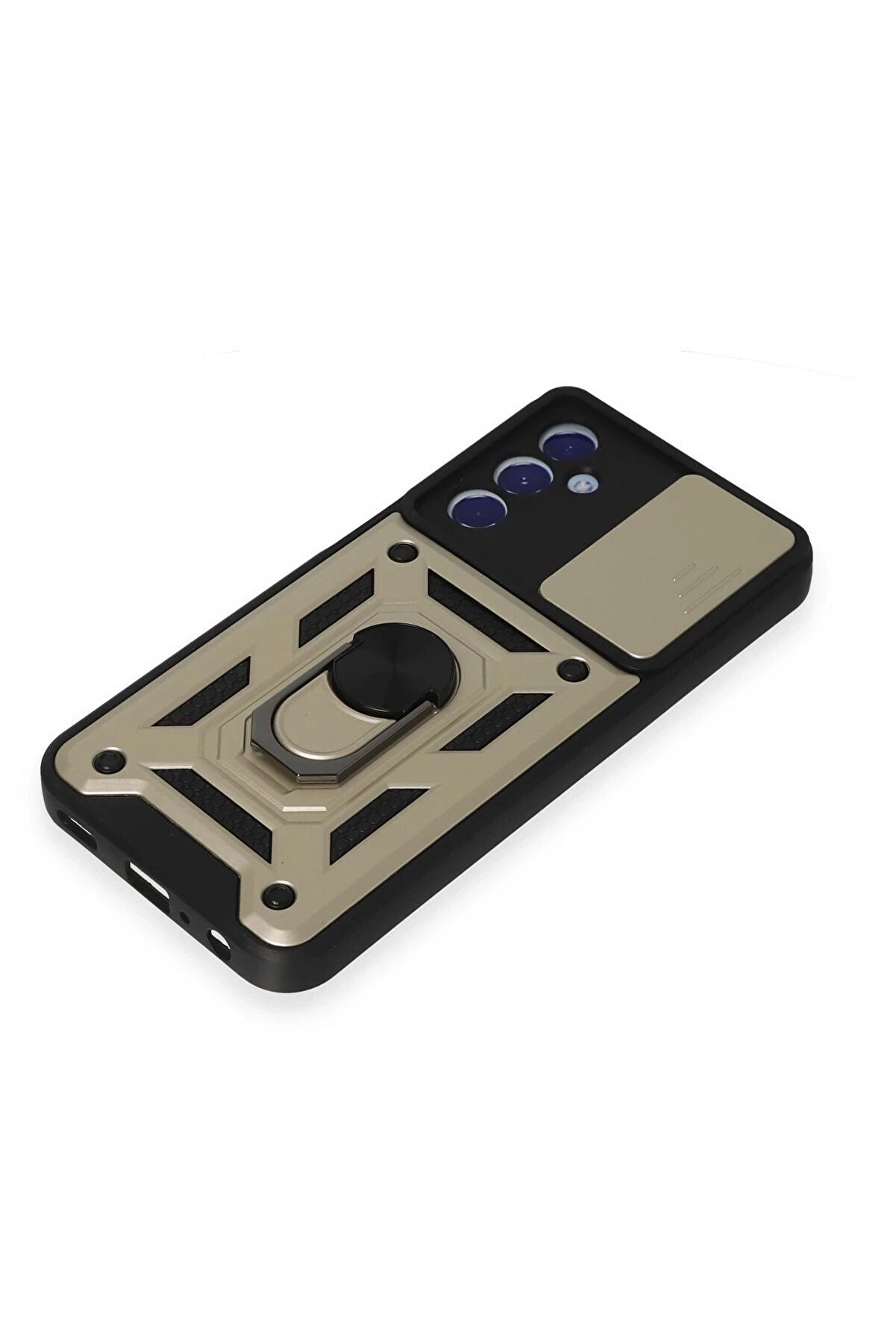 Samsung Galaxy M34 5G Kılıf Pars Lens Yüzüklü Si̇li̇kon - Gold - Dropx8790-2744