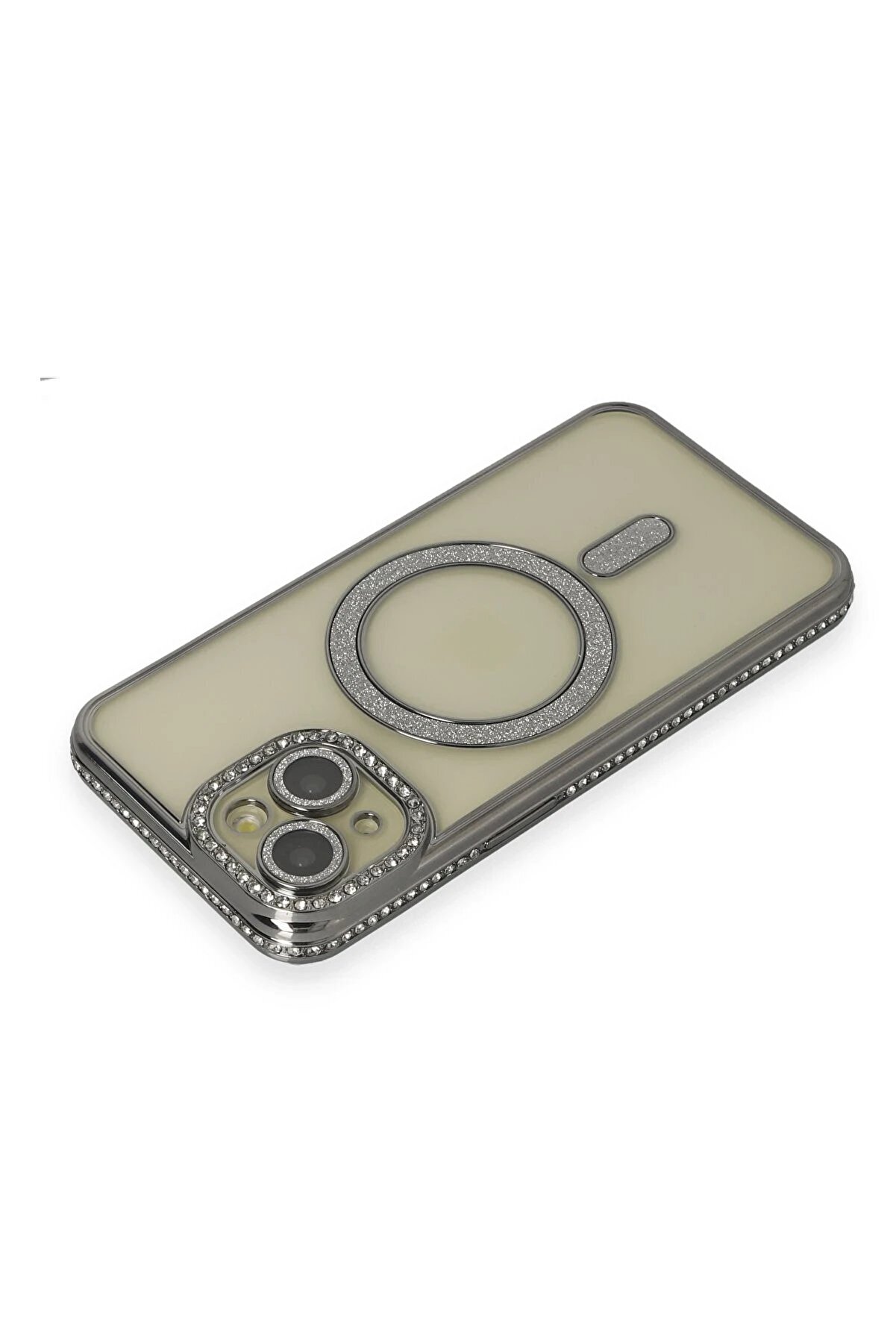 İphone 15 Kılıf Joke Si̇mli̇ Magneti̇csafe Kılıf - Gri̇ - Dropx3099-4481