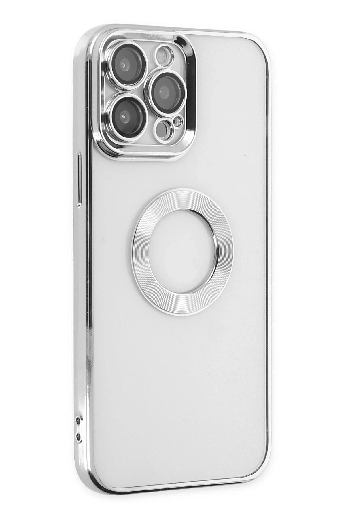 İphone 14 Pro Kılıf Slot Si̇li̇kon - Gümüş - Dropx5737-3186