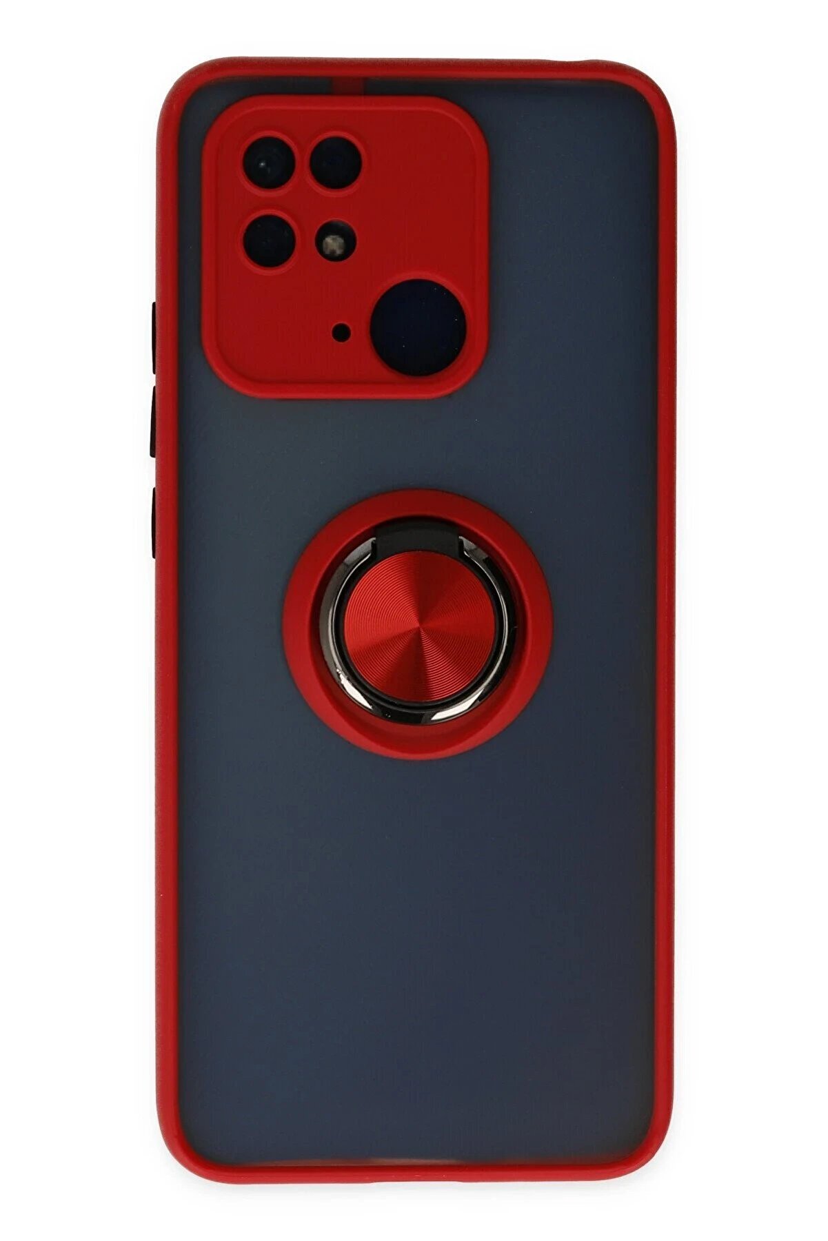 CepteToptan Xiaomi Poco C40 Kılıf Montreal Yüzüklü Silikon Kapak - Kırmızı - DROPX6241-9436