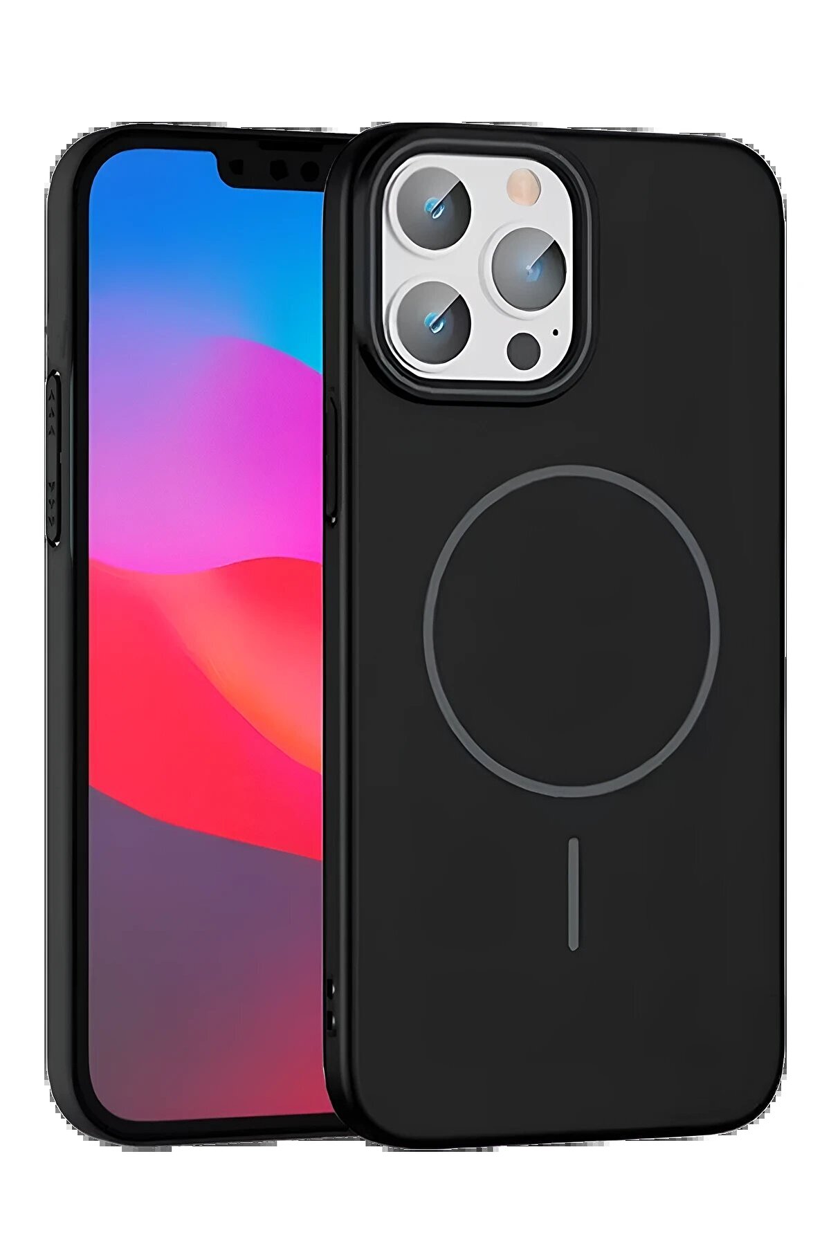 CepteToptan iPhone 14 Pro Max Broş Magsafe Kapak - Siyah - DROPX9139-7357