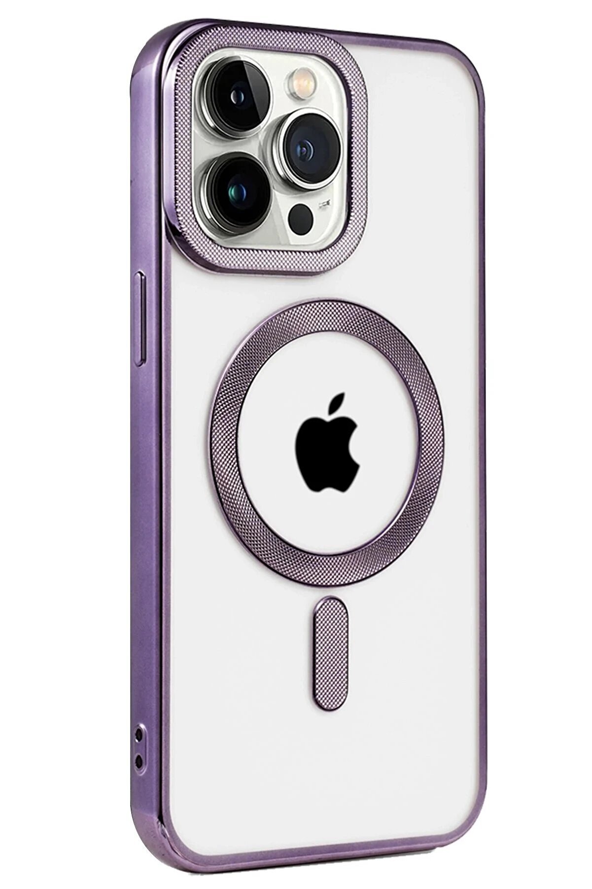 İphone 14 Pro Max Kılıf Kronos Magsafe Kapak - Deri̇n Mor - Dropx1797-2698