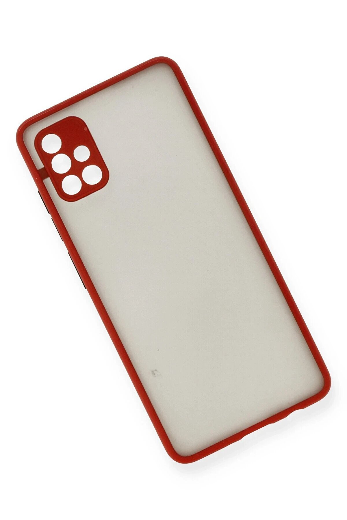 Samsung Galaxy A51 Kılıf Montreal Si̇li̇kon Kapak - Kırmızı - Dropx1436-3220
