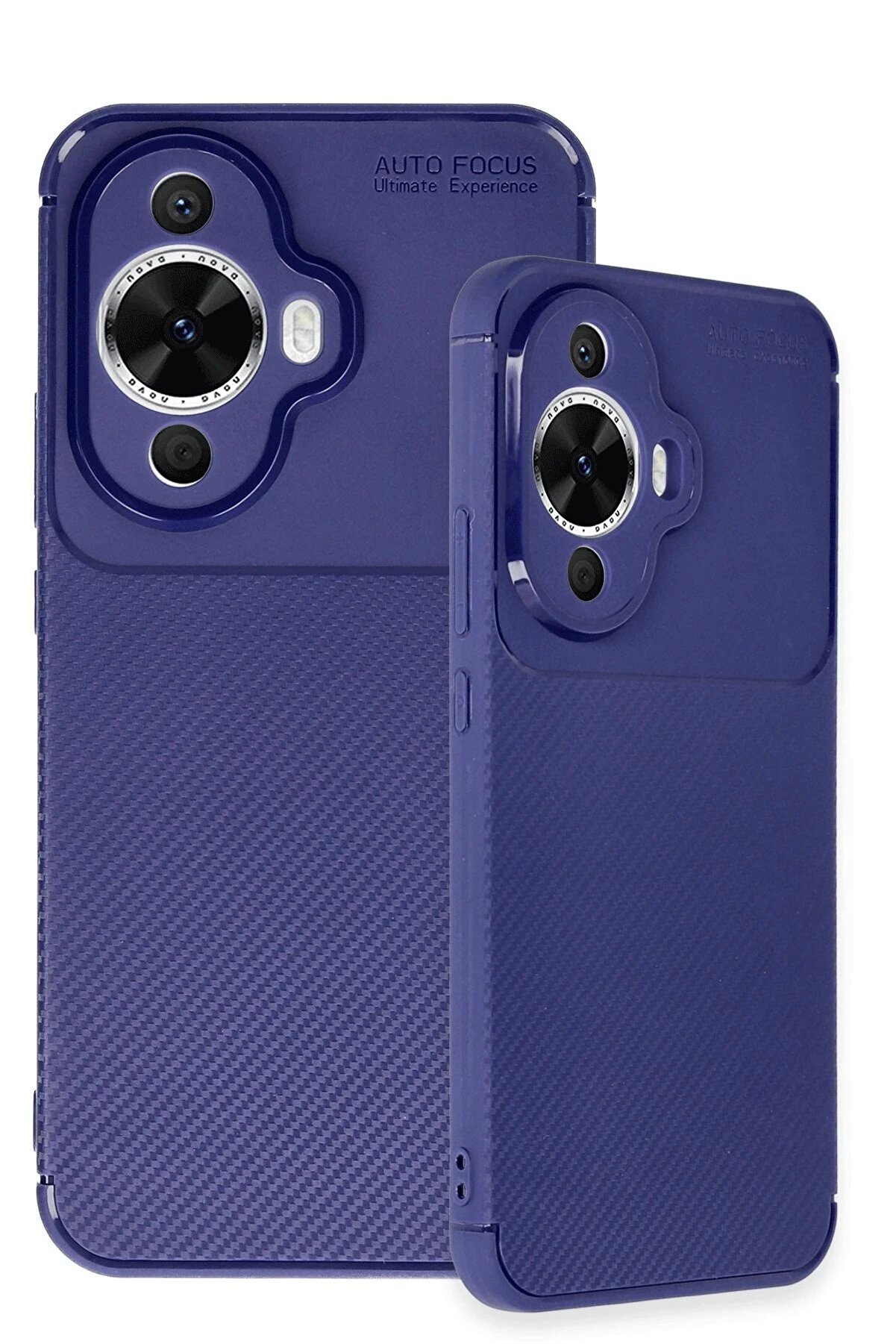 Huawei̇ Nova 12S Kılıf Auto Focus Karbon Kapak - Laci̇vert - Dropx6253-1874