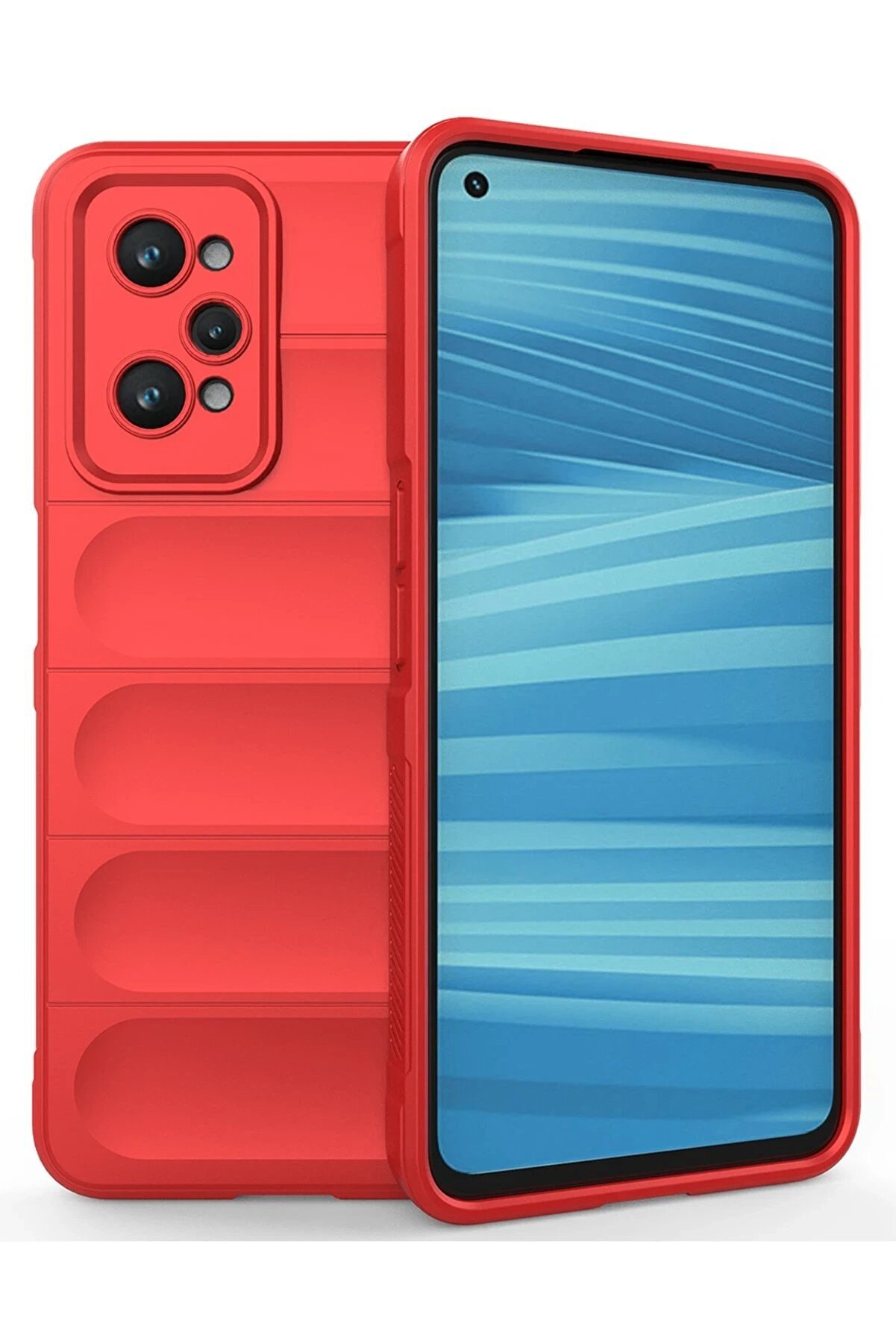 CepteToptan Realme GT2 5G Kılıf Optimum Silikon - Kırmızı - DROPX8519-9296