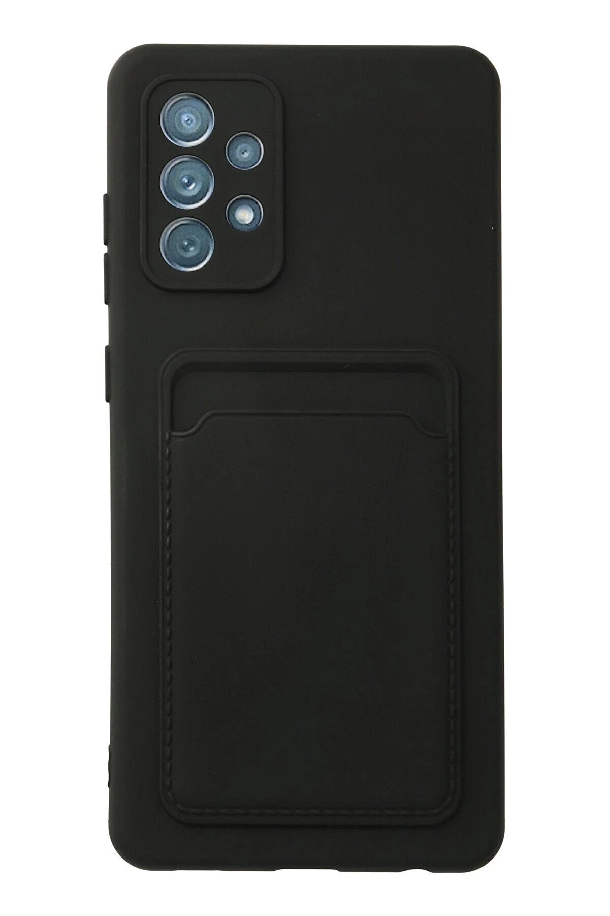 CepteToptan Samsung Galaxy A53 5G Kılıf Kelvin Kartvizitli Silikon - Siyah - DROPX4681-2461