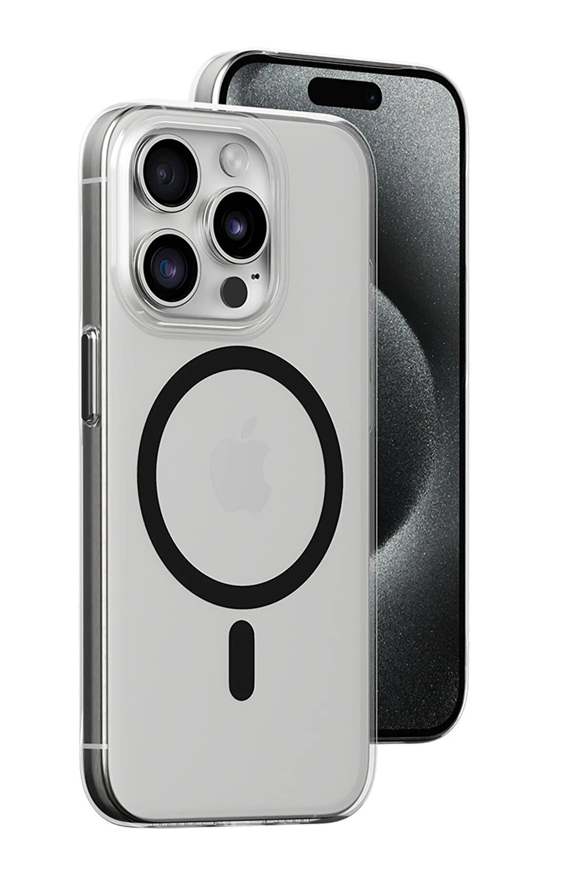 CepteToptan iPhone 15 Pro Max Kılıf Bubble Magsafe Kapak - Siyah - DROPX8284-7347