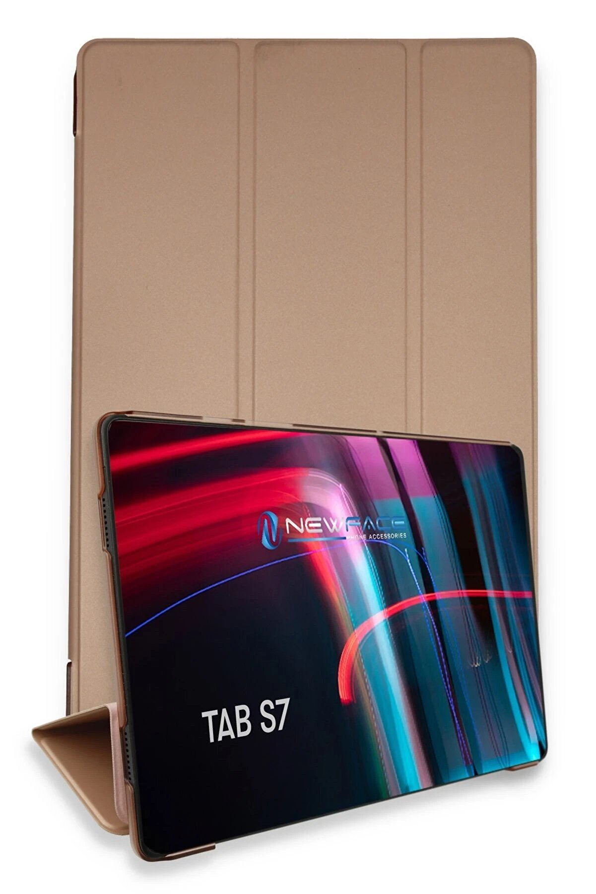 CepteToptan Samsung Galaxy T870 Tab S7 11 Kılıf Tablet Smart Kılıf - Rose Gold - DROPX8819-9453