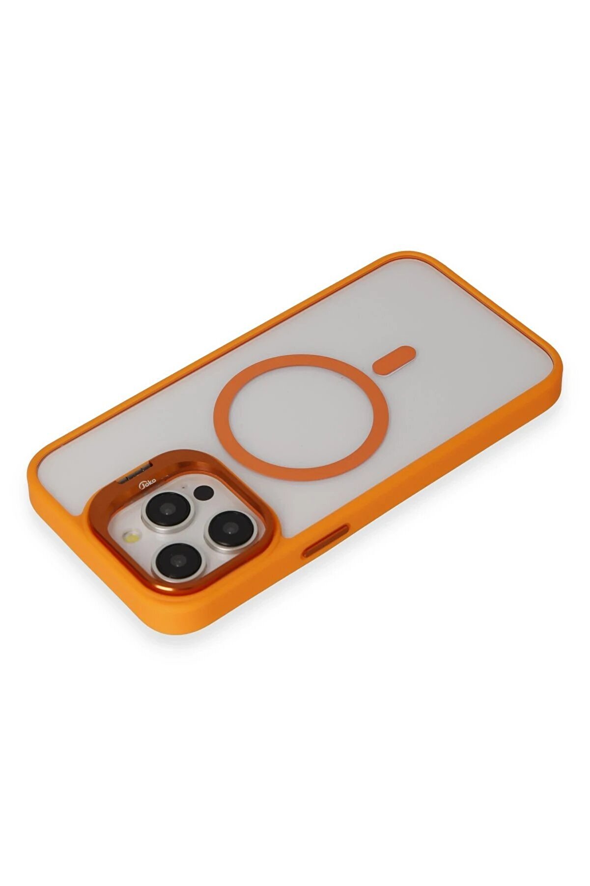 İphone 15 Pro Kılıf Roblox Lens Magsafe Standlı Kapak - Turuncu - Dropx3744-4290