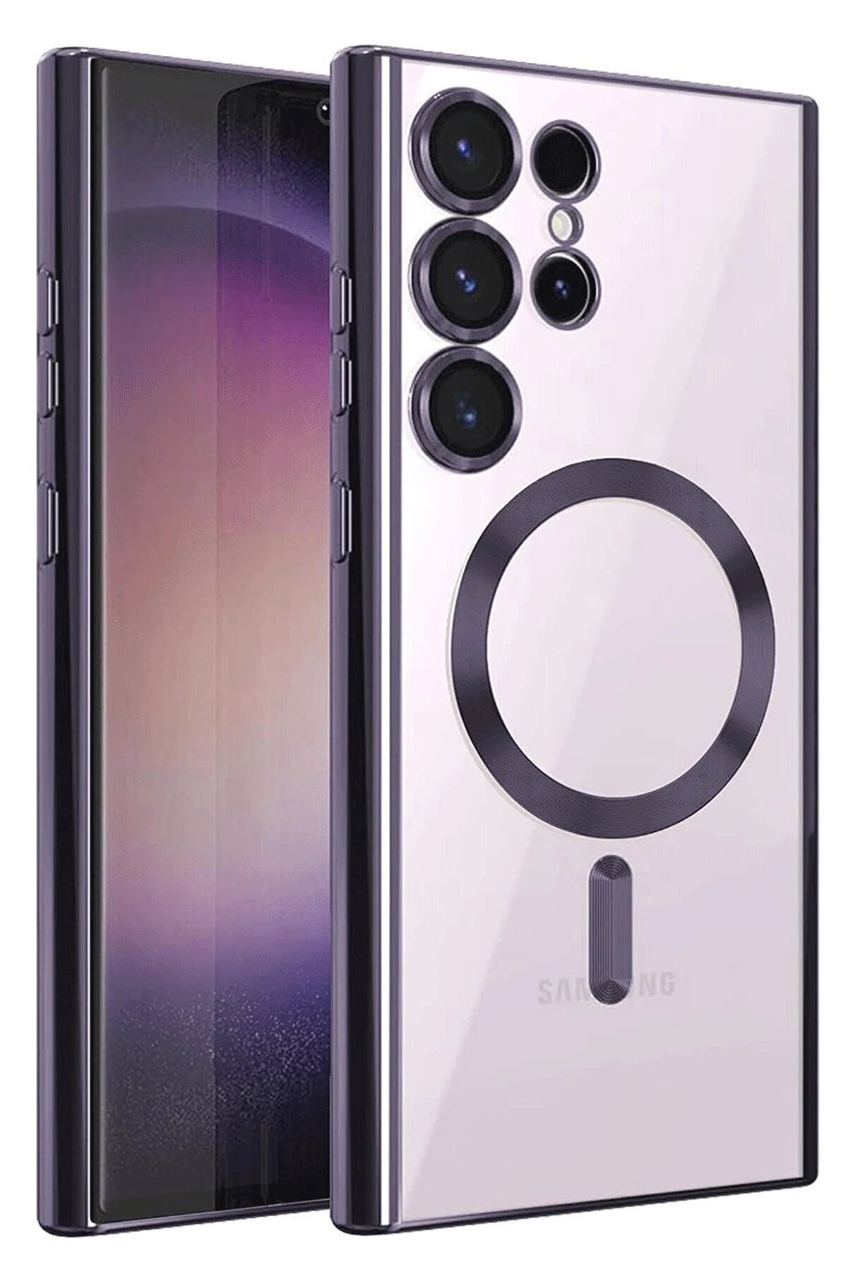 CepteToptan Samsung Galaxy S25 Ultra Kılıf Kross Magneticsafe Kapak - Mor - DROPX8707-3269