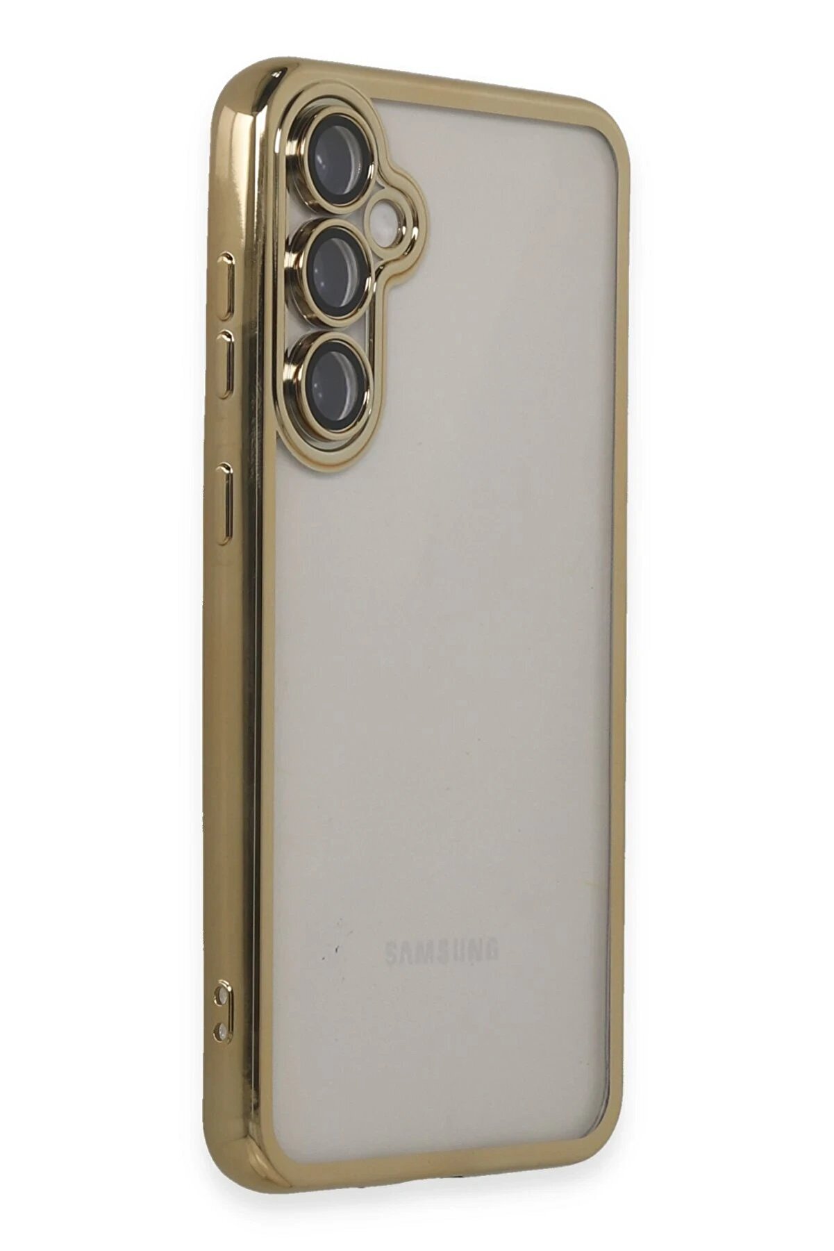 Samsung Galaxy S23 Fe Kılıf Lensli̇ Si̇li̇kon - Gold - Dropx8720-3506