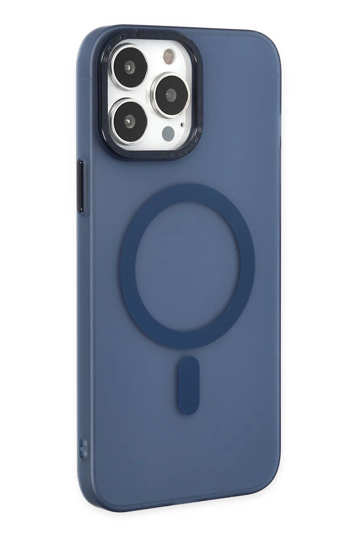 İphone 14 Pro Kılıf Lodos Magneti̇csafe Mat Kapak - Mavi̇ - Dropx1136-3205