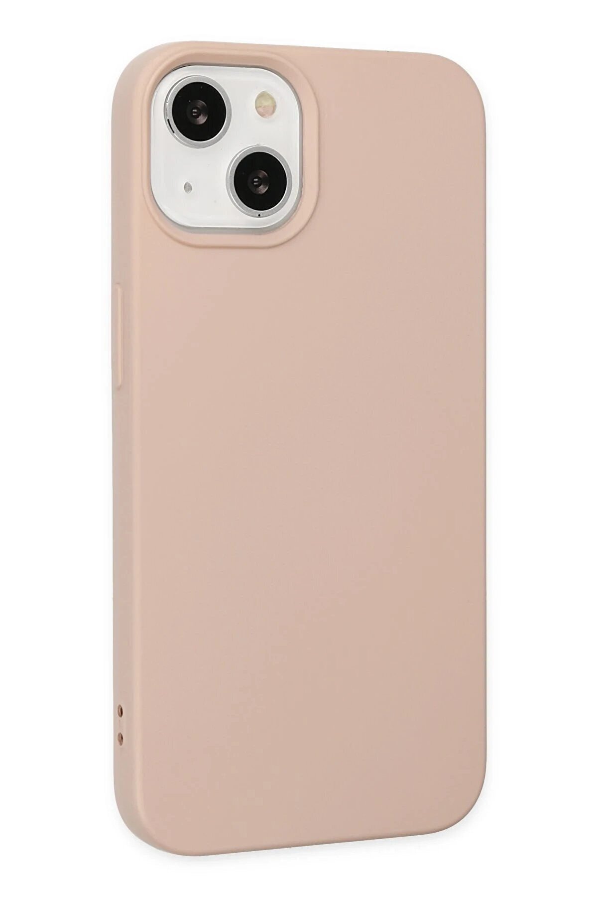 İphone 14 Plus Kılıf Nano İçi̇ Kadi̇fe Si̇li̇kon - Pudra - Dropx8309-1664