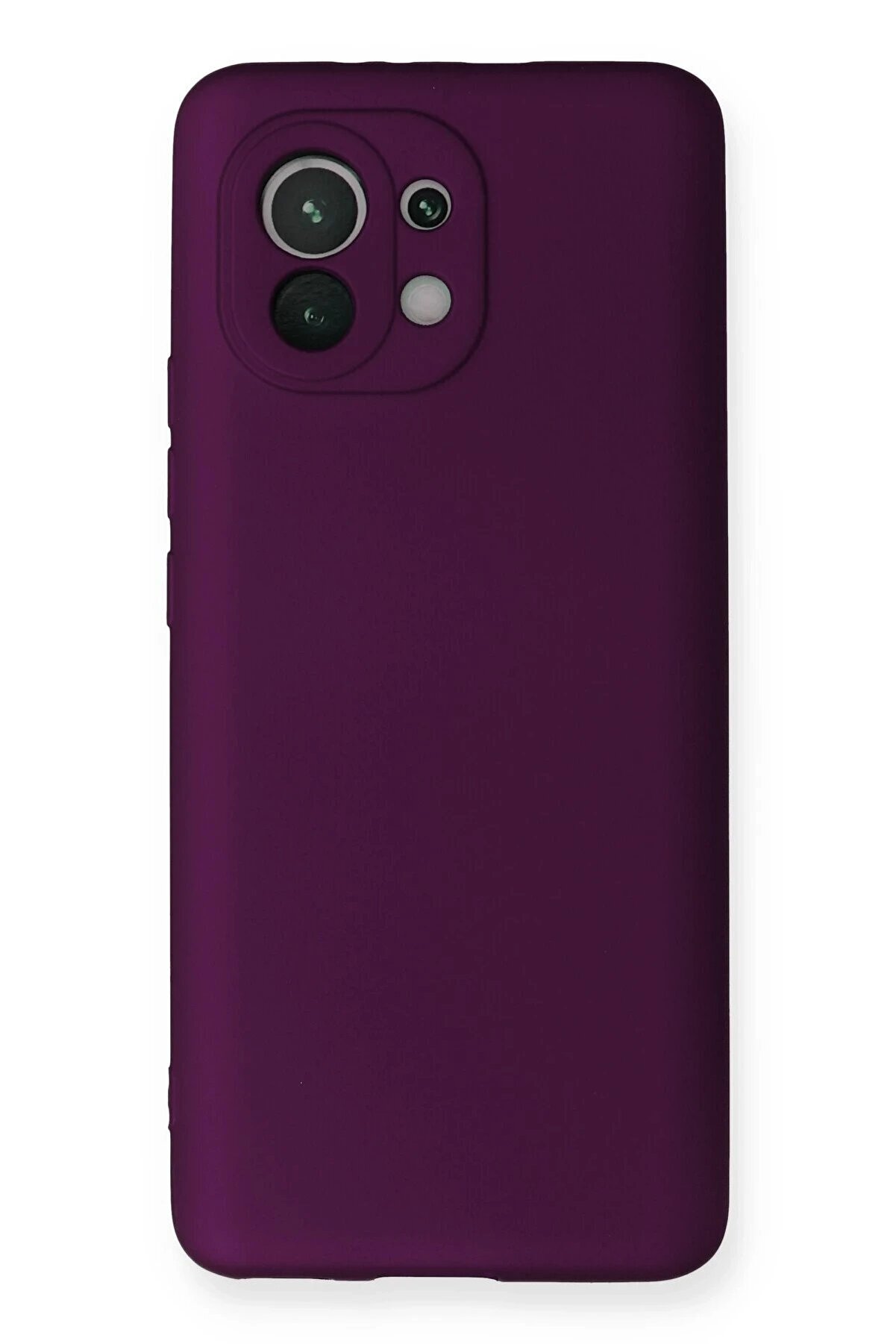 CepteToptan Xiaomi Mi 11 Kılıf First Silikon - Mürdüm - DROPX7971-3800