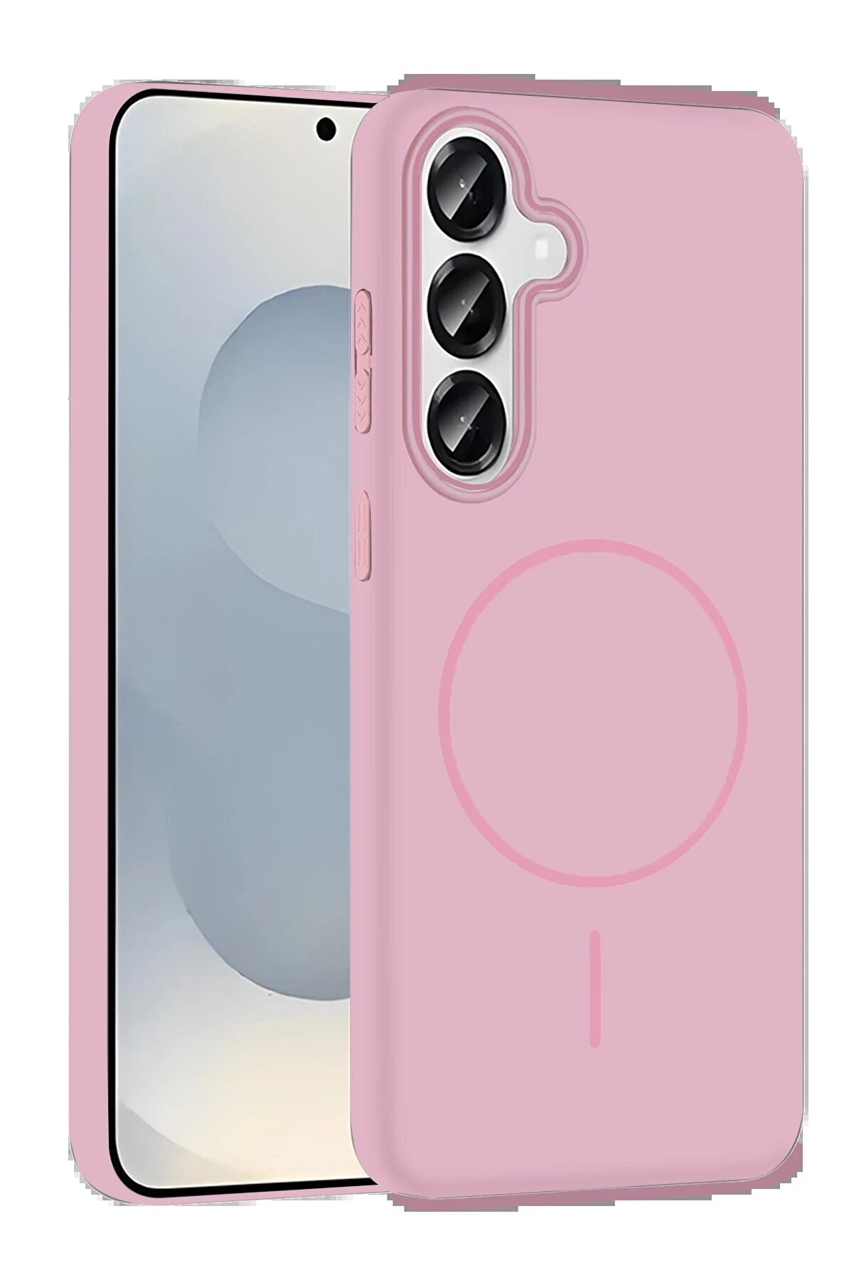 CepteToptan Samsung Galaxy S23 FE Broş Magsafe Kapak - Pembe - DROPX2011-7061