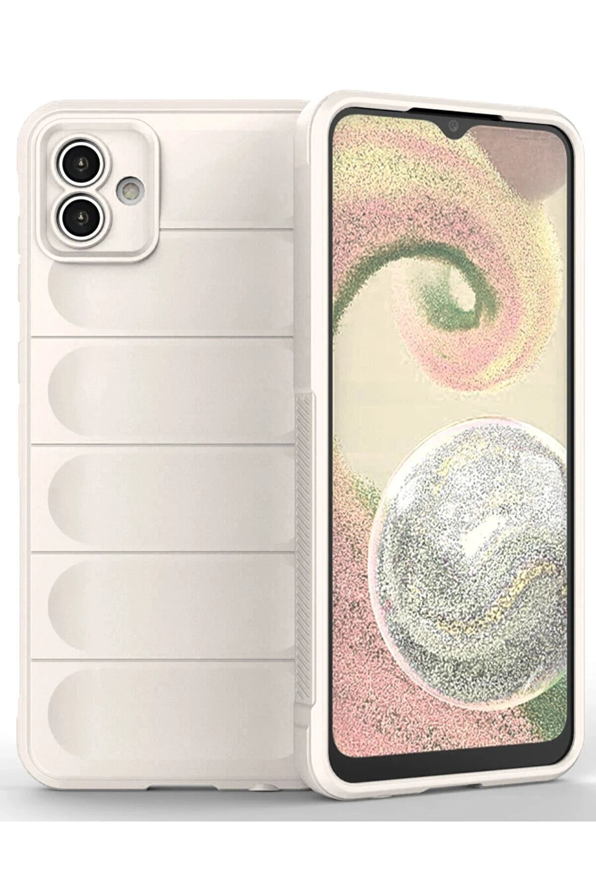 CepteToptan Samsung Galaxy A04 Kılıf Optimum Silikon - Krem - DROPX2530-2923