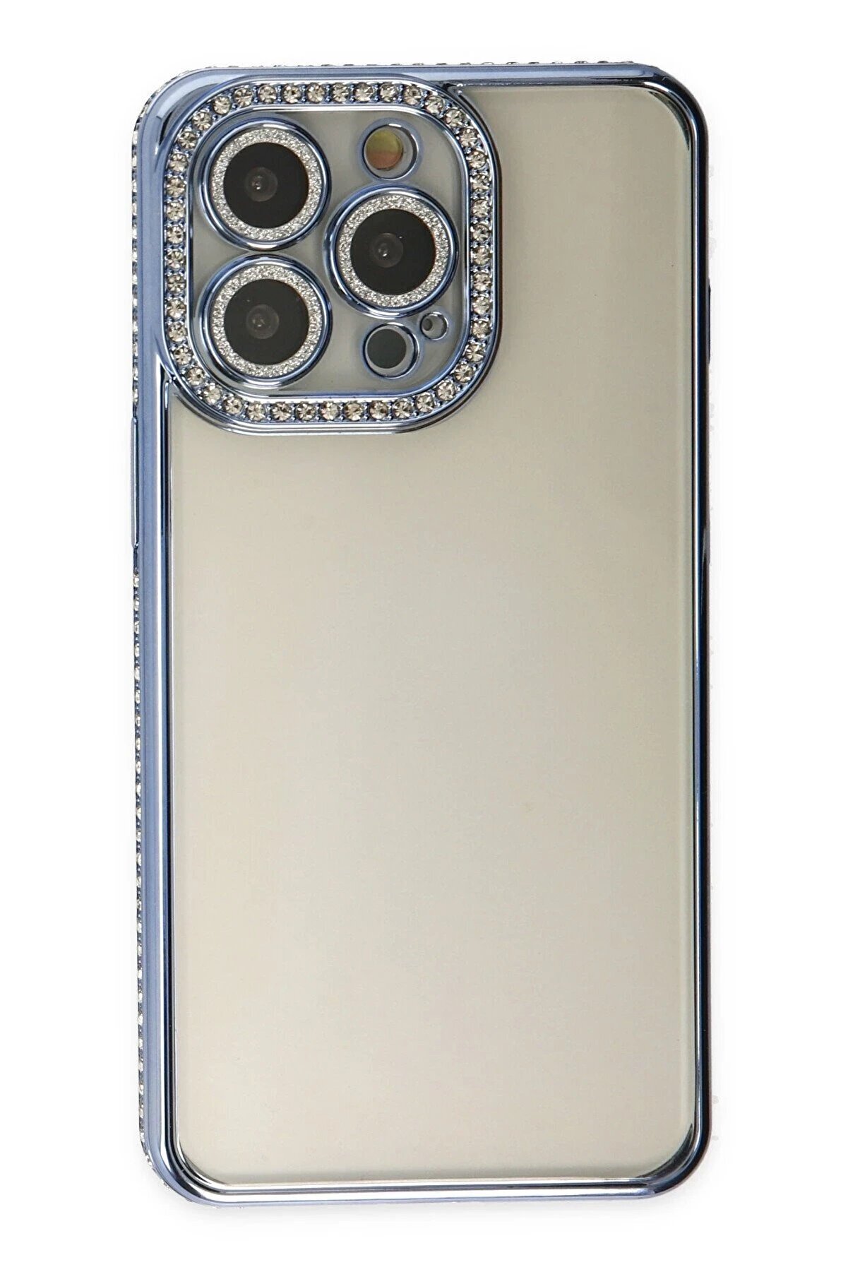 İphone 13 Pro Kılıf Joke Taşlı Si̇li̇kon - Mavi̇ - Dropx4616-6605