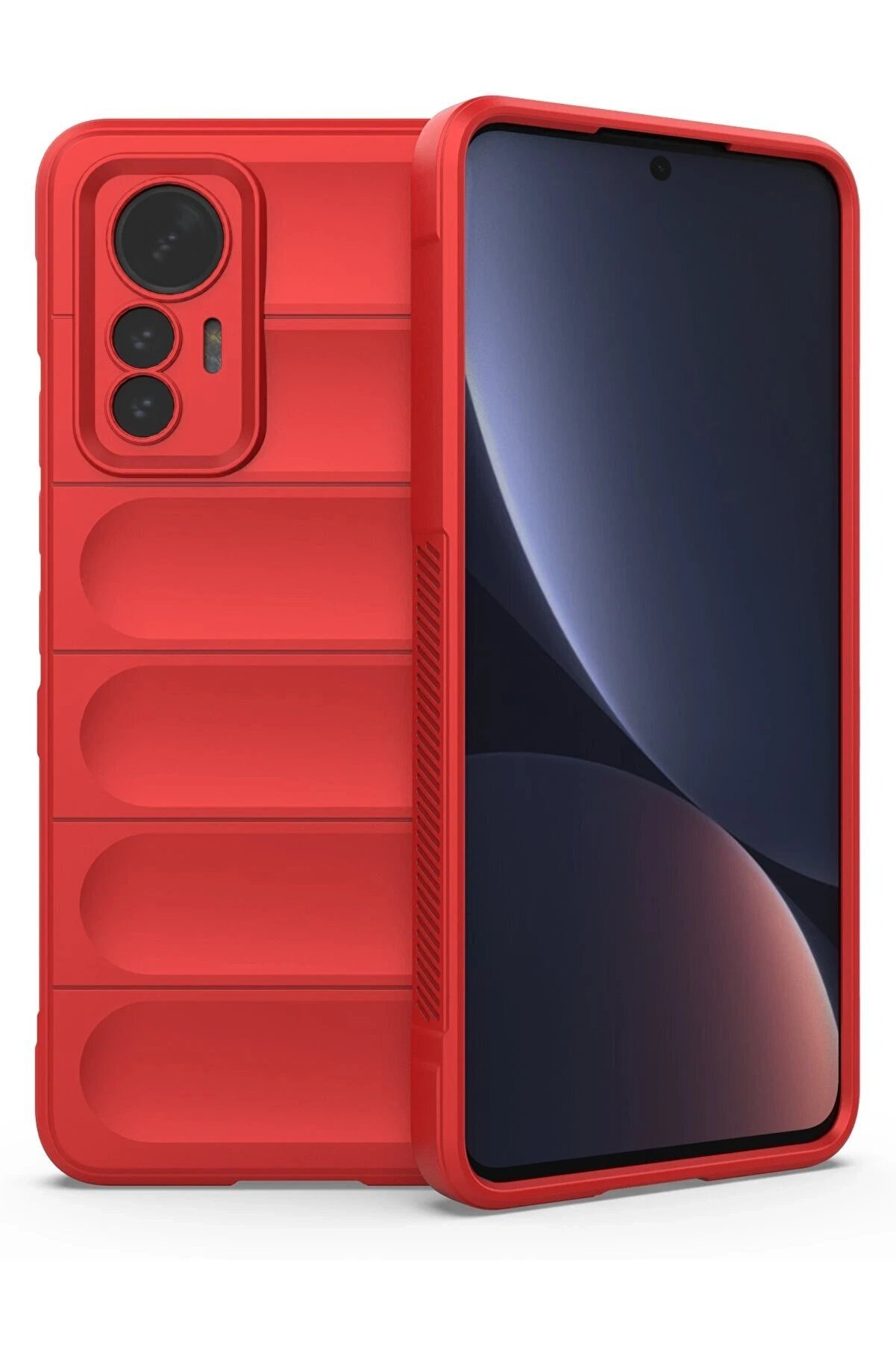 CepteToptan Xiaomi Mi 12 Lite Kılıf Optimum Silikon - Kırmızı - DROPX3344-3097