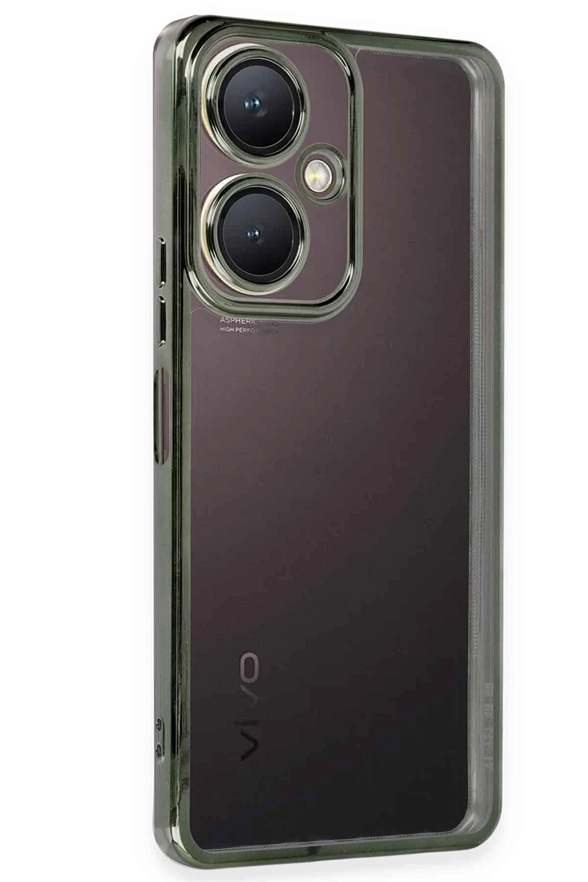 CepteToptan Vivo Y27 Kılıf Lensli Silikon - Yeşil - DROPX1009-9190