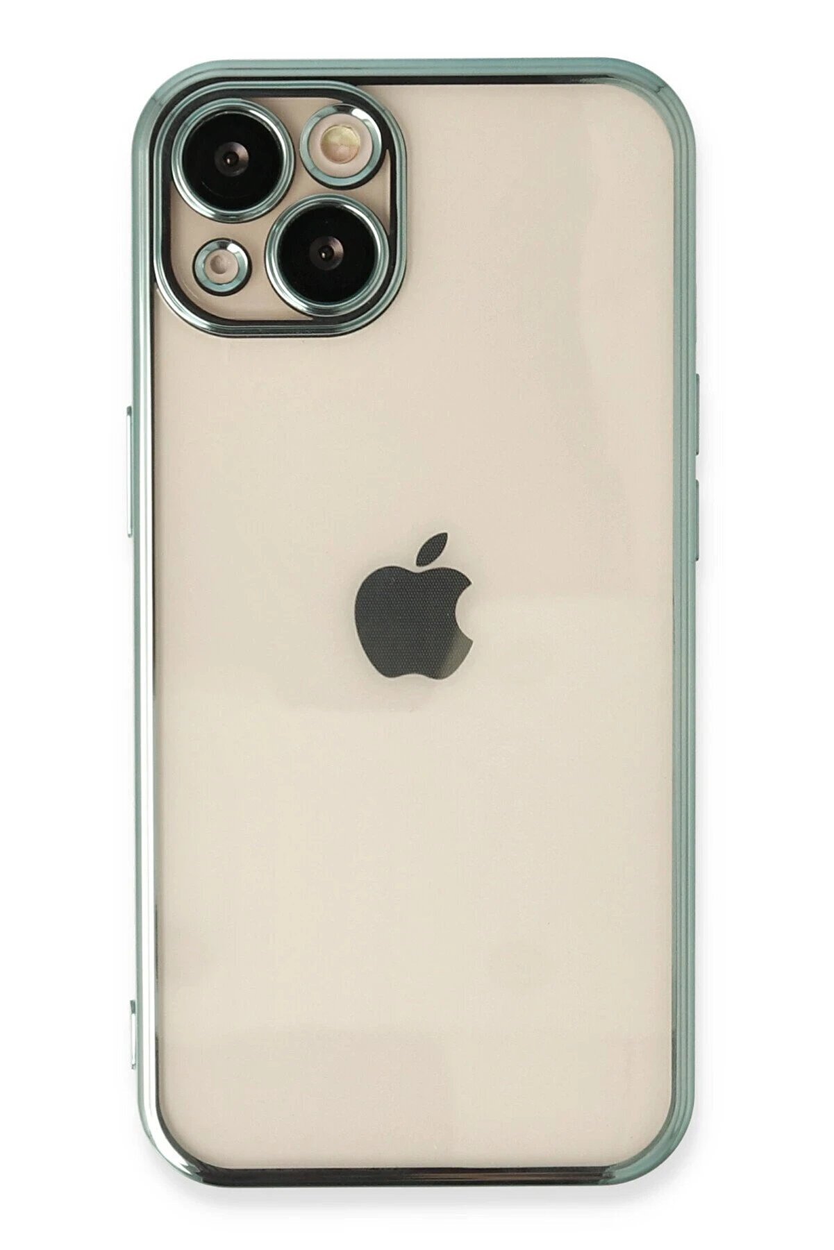 CepteToptan iPhone 14 Kılıf Lensli Silikon - Yeşil - DROPX3599-5146