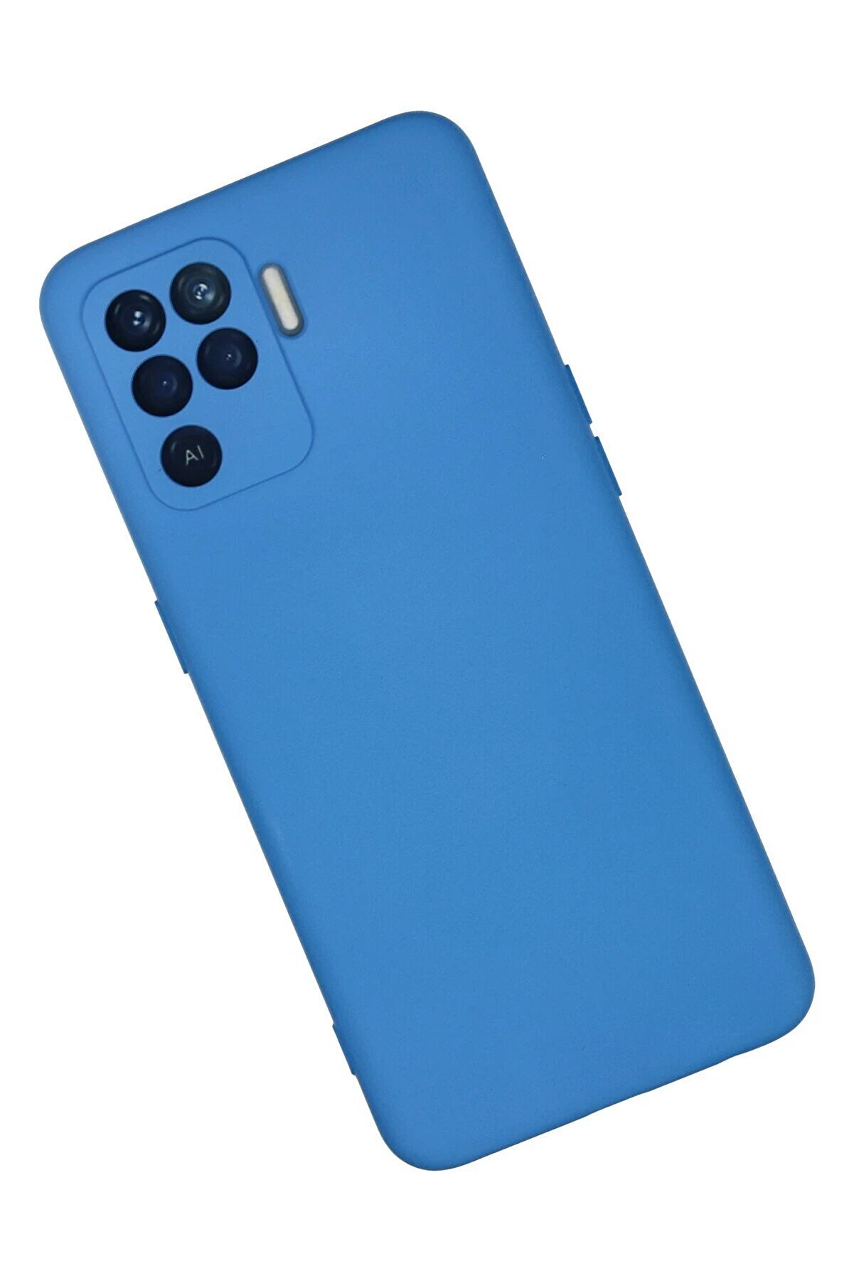 Oppo Reno 5 Li̇te Kılıf Nano İçi̇ Kadi̇fe Si̇li̇kon - Mavi̇ - Dropx5840-8541