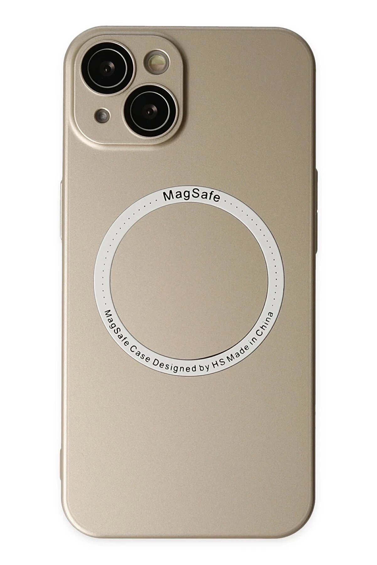 CepteToptan iPhone 14 Plus Kılıf Jack Magneticsafe Lens Silikon - Gold - DROPX2658-8199
