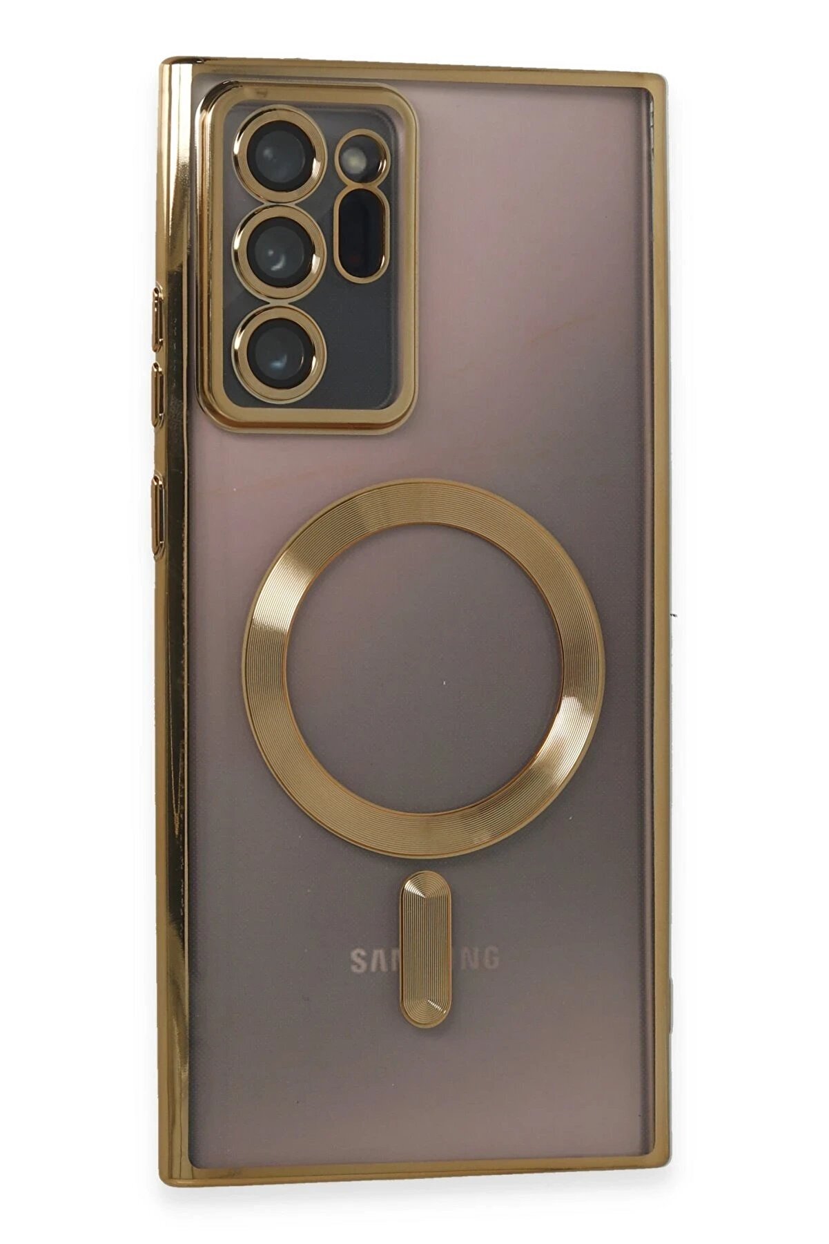 Samsung Galaxy Note 20 Ultra Kılıf Kross Magneti̇csafe Kapak - Gold - Dropx8152-4556